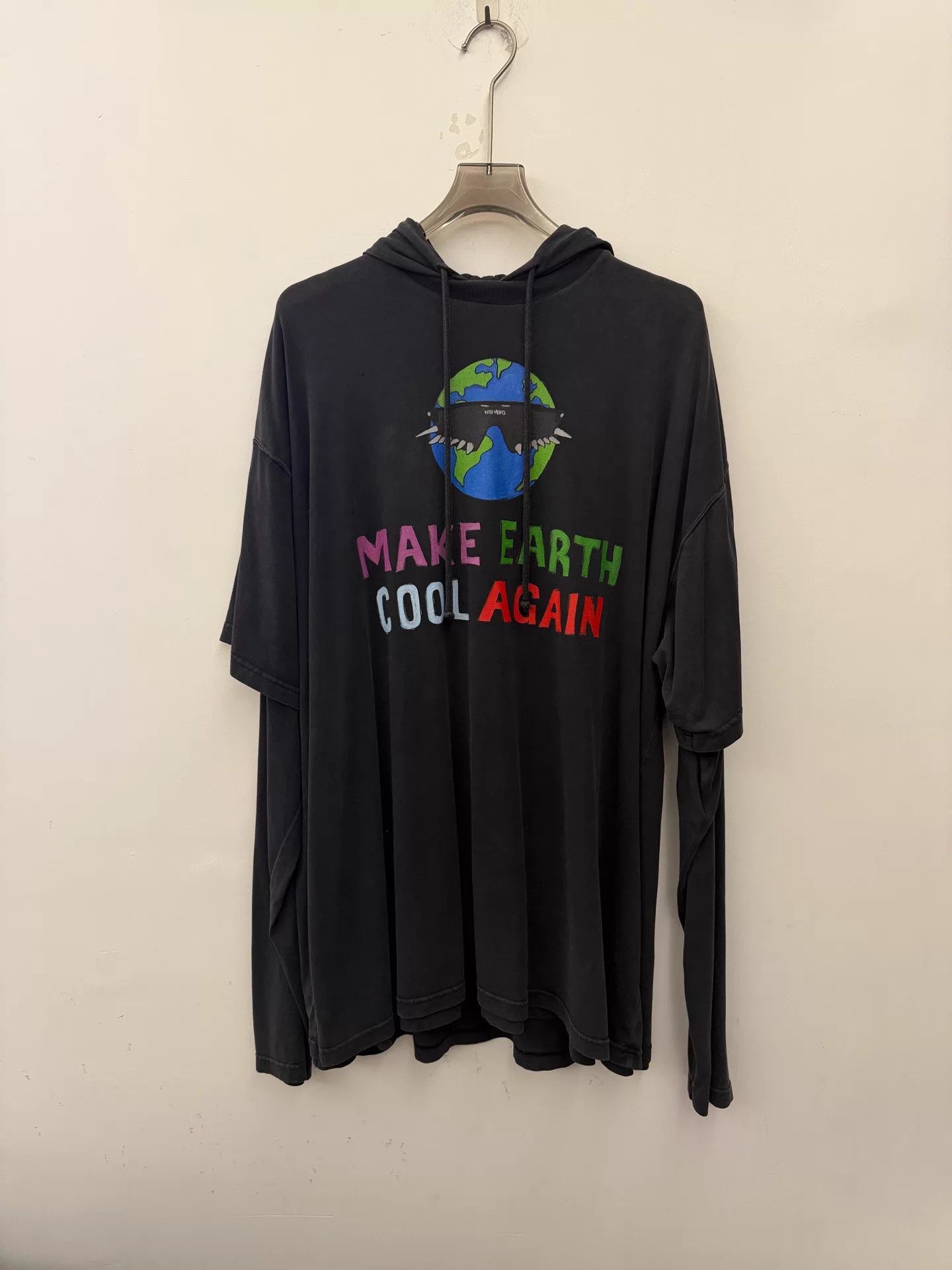 Vetements Vetements Black Weltschmerz/Zürich Double Hoodie | Grailed