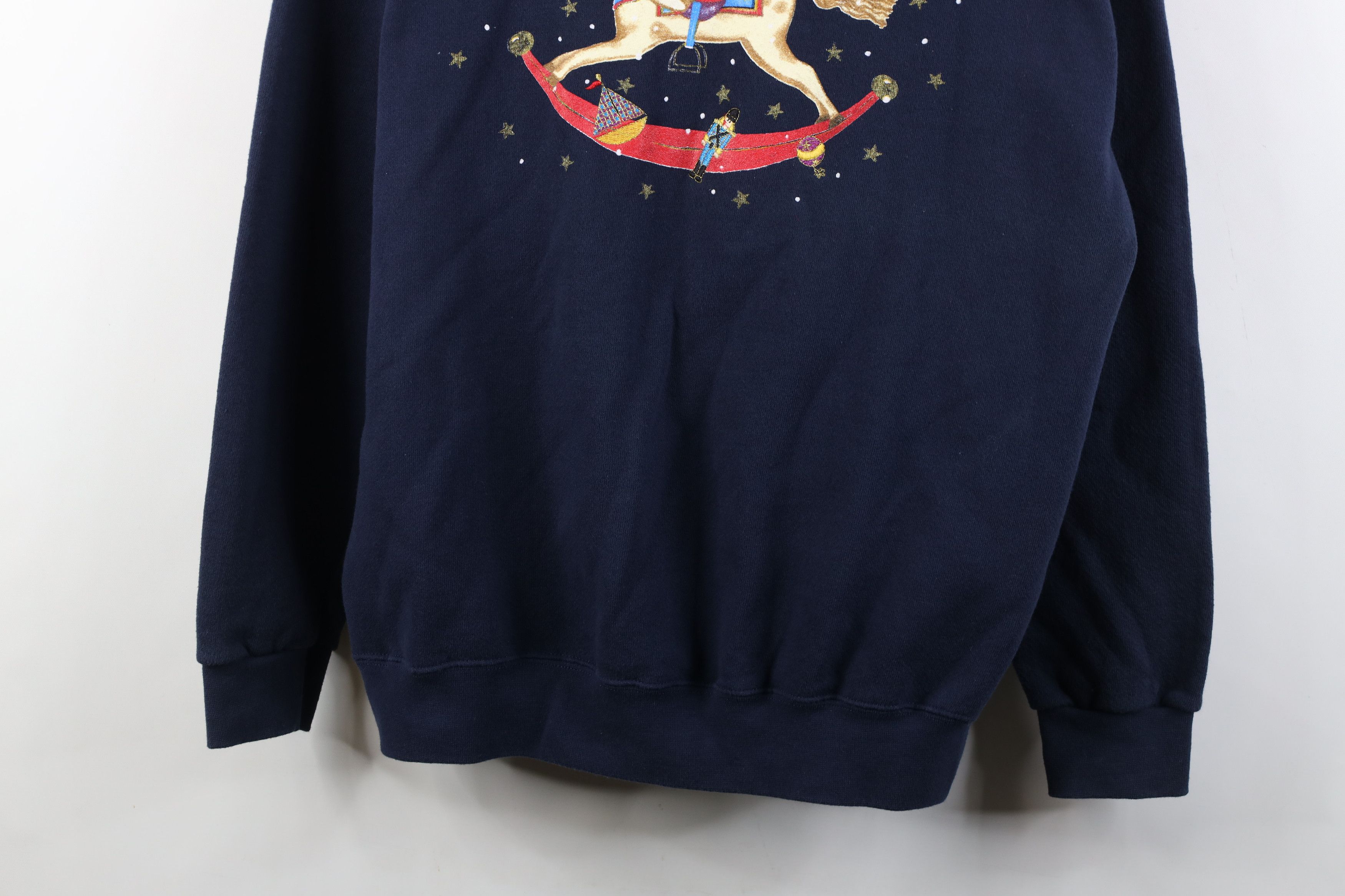Vintage Vintage 90s Streetwear Christmas Horse Sweatshirt USA Size L / US 10 / IT 46 - 3 Thumbnail
