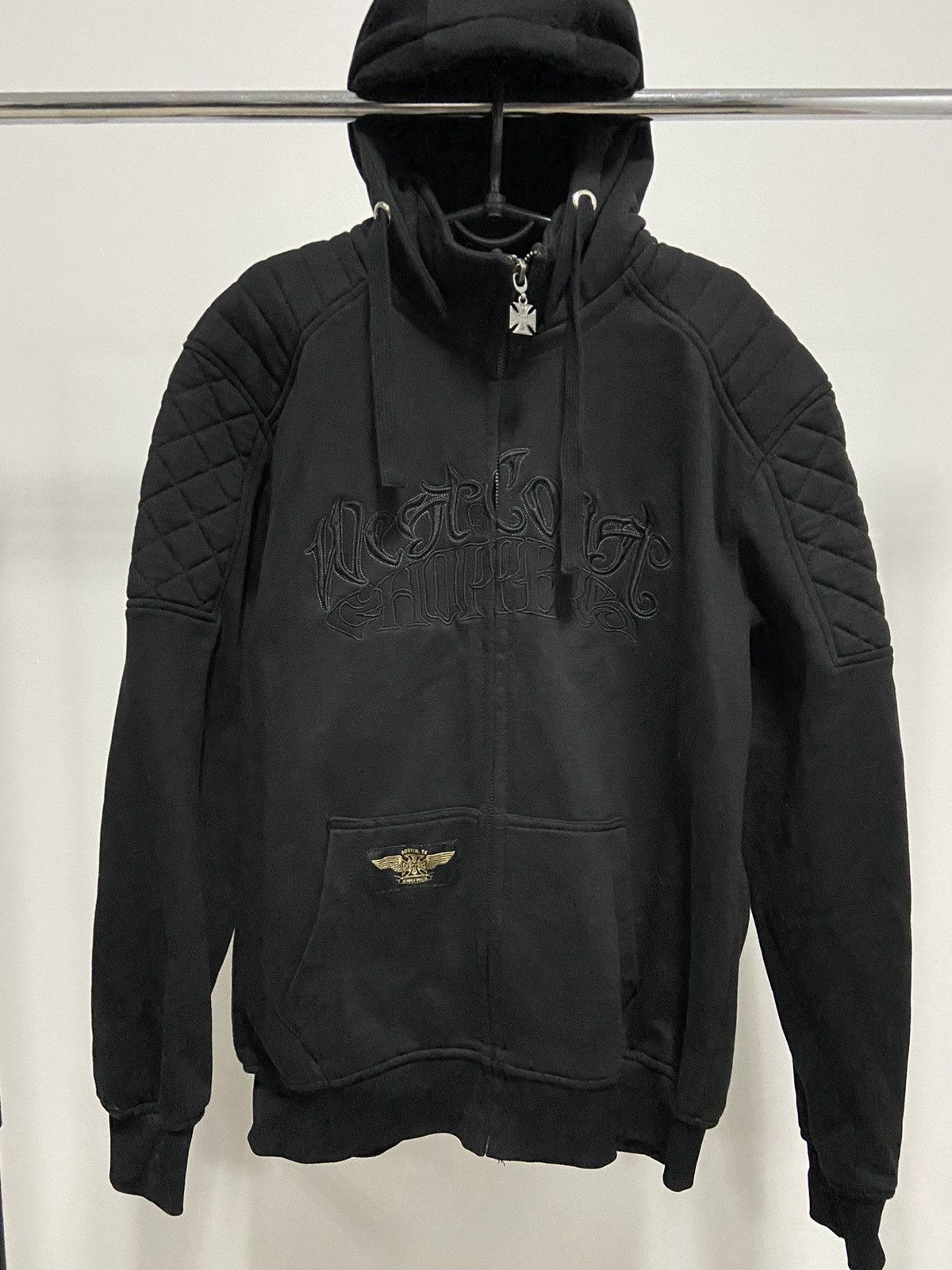 Vintage × West Coast Choppers West coast choppers zip hoodie big logo biker Moto vintage Size US XL / EU 56 / 4 - 2 Thumbnail