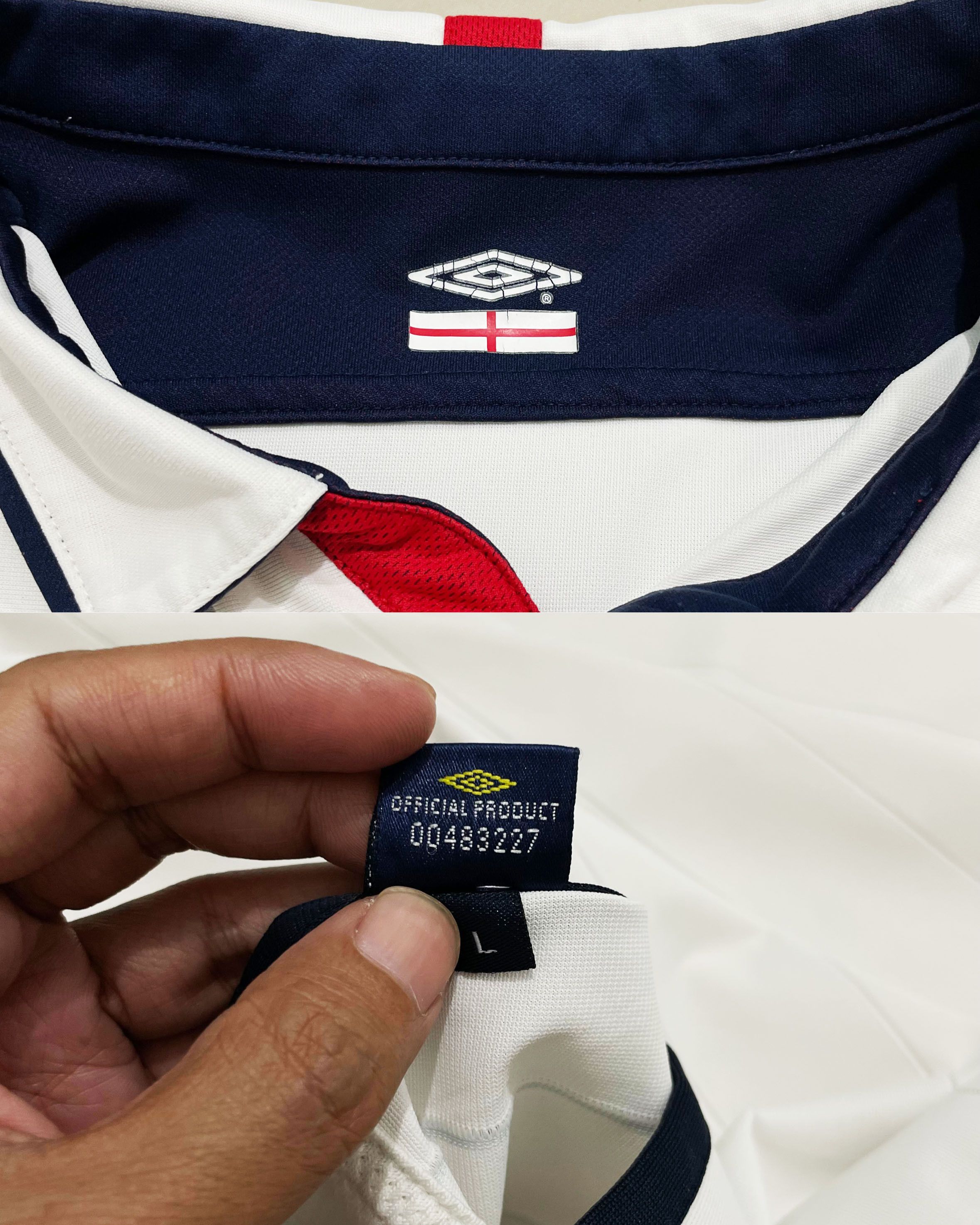 Umbro England Home Kit 2003 2004 2005 Size US L / EU 52-54 / 3 - 7 Thumbnail