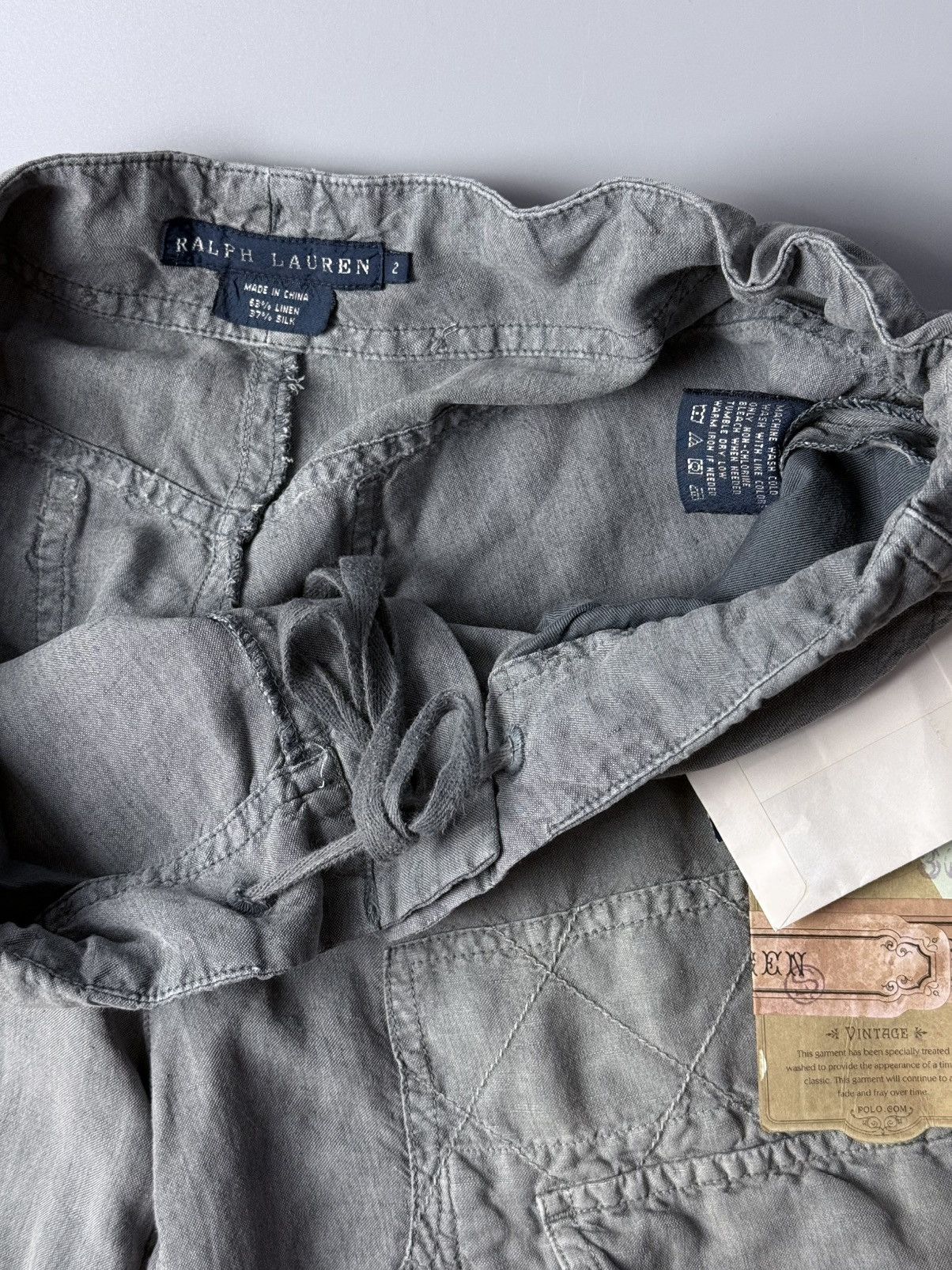 Polo Ralph Lauren Vintage Polo Ralph Lauren Silk Made Cargo Pants Size US 34 / EU 50 - 7 Thumbnail
