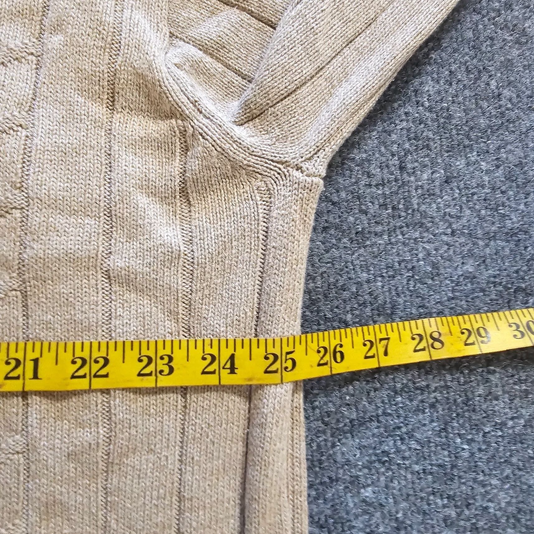Oscar De La Renta Oscar de la Renta Cardigan Sweater Men 2XL Beige Cable Knit Full Zip Sherpa Casual Mens Size US XXL / EU 58 / 5 - 6 Thumbnail
