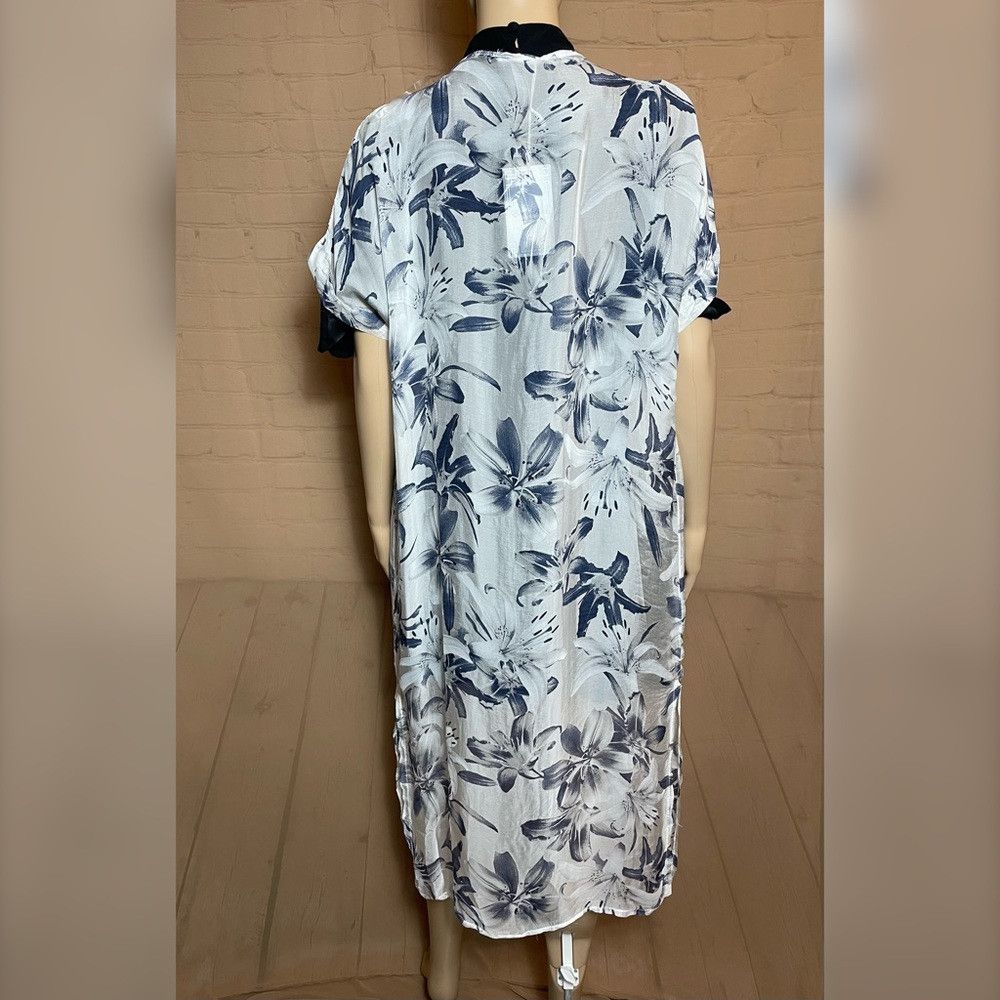 Other NWT New Elena Baldi Floral Print Silk Blend Kimono Duster O Size ONE SIZE - 3 Thumbnail