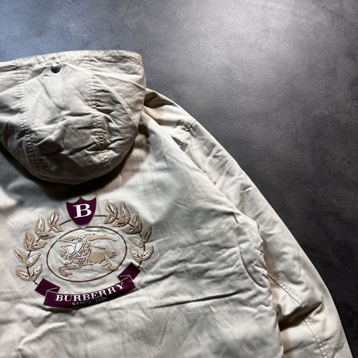 Burberry Vintage 00s Burberry London Big Logo Parka Puffer Jacket Size US S / EU 44-46 / 1 - 4 Thumbnail