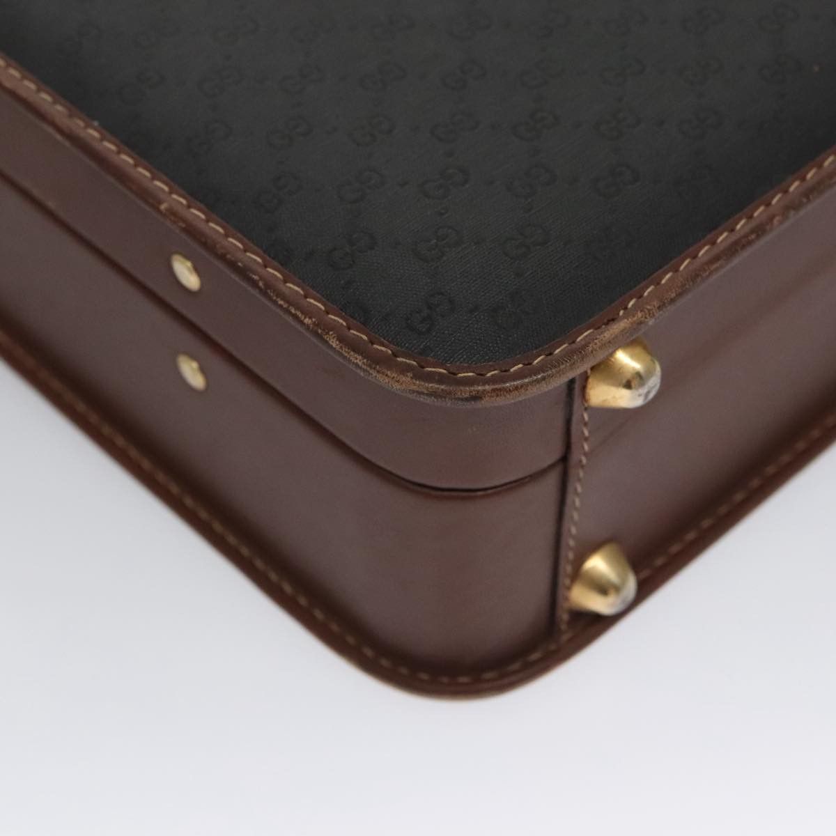 Gucci GUCCI Micro GG Canvas Trunk Black Gold Size ONE SIZE - 10 Thumbnail