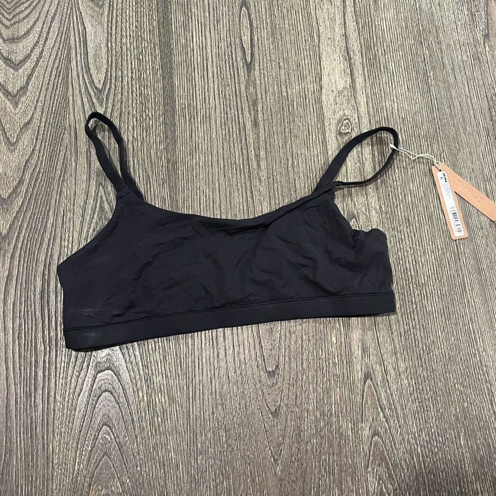 SKIMS NWT SKIMS Fit Everybody Scoop Neck Bralette Bra L Onyx Black Size L / US 10 / IT 46 - 1 Thumbnail