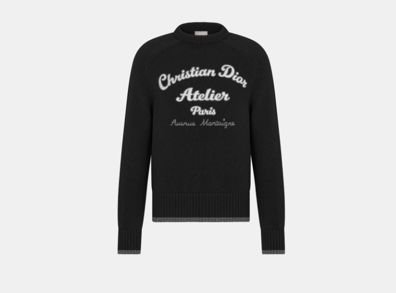 Dior o1w1db11025 213M64 Christian Dior Atelier Sweater in Black Size US XL / EU 56 / 4 - 1 Thumbnail