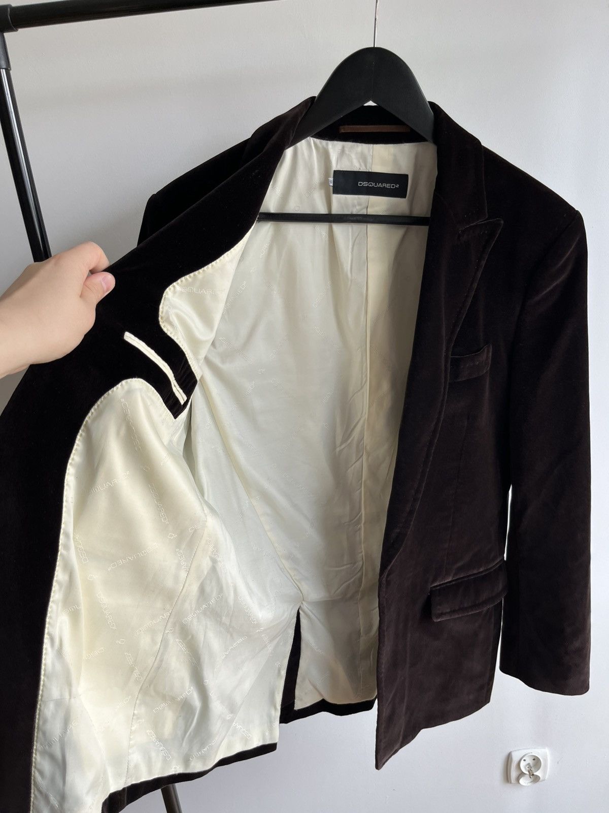 Dsquared2 Archive Dsquared2 AW06 runway hand made velvet blazer jacket Size 50S - 12 Thumbnail
