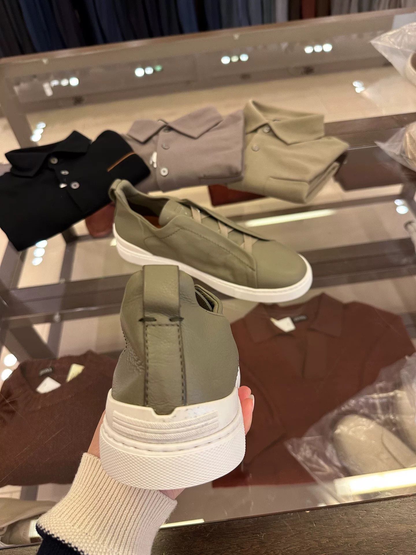 Ermenegildo Zegna Zegna Triple Stitch Leather Sneakers Size US 10.5 / EU 43-44 - 7 Thumbnail
