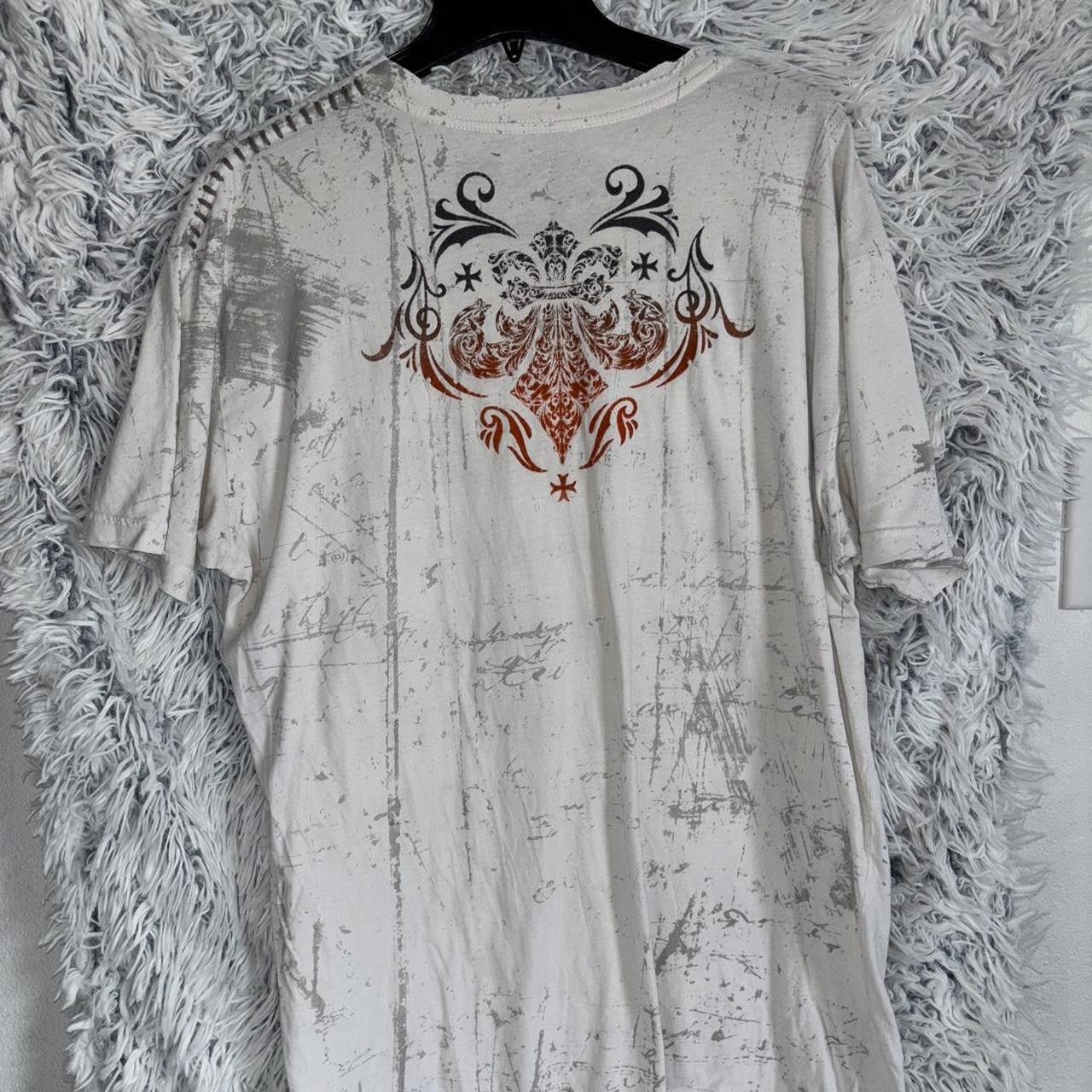 Affliction Affliction white and grey t-shirt men's size XL Size US XL / EU 56 / 4 - 2 Thumbnail