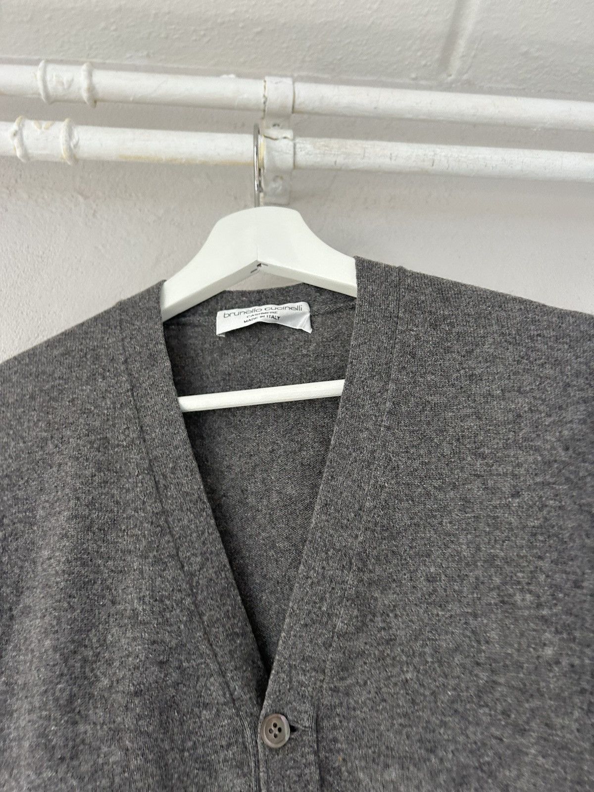 Brunello Cucinelli Grey Knit Cardigan Vest Size US L / EU 52-54 / 3 - 4 Thumbnail