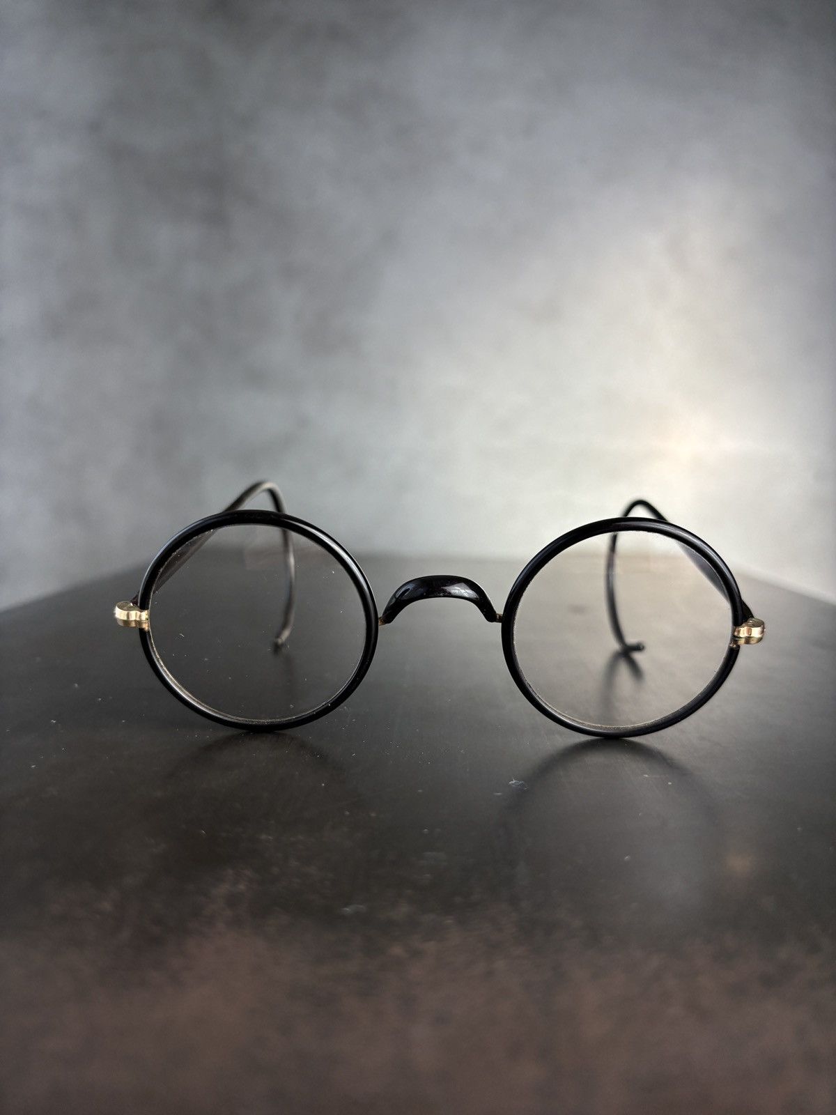 Bausch & Lomb Antique Eyeglasses 1900s B&L Round Windsor Frames Spectacles Size ONE SIZE - 4 Thumbnail
