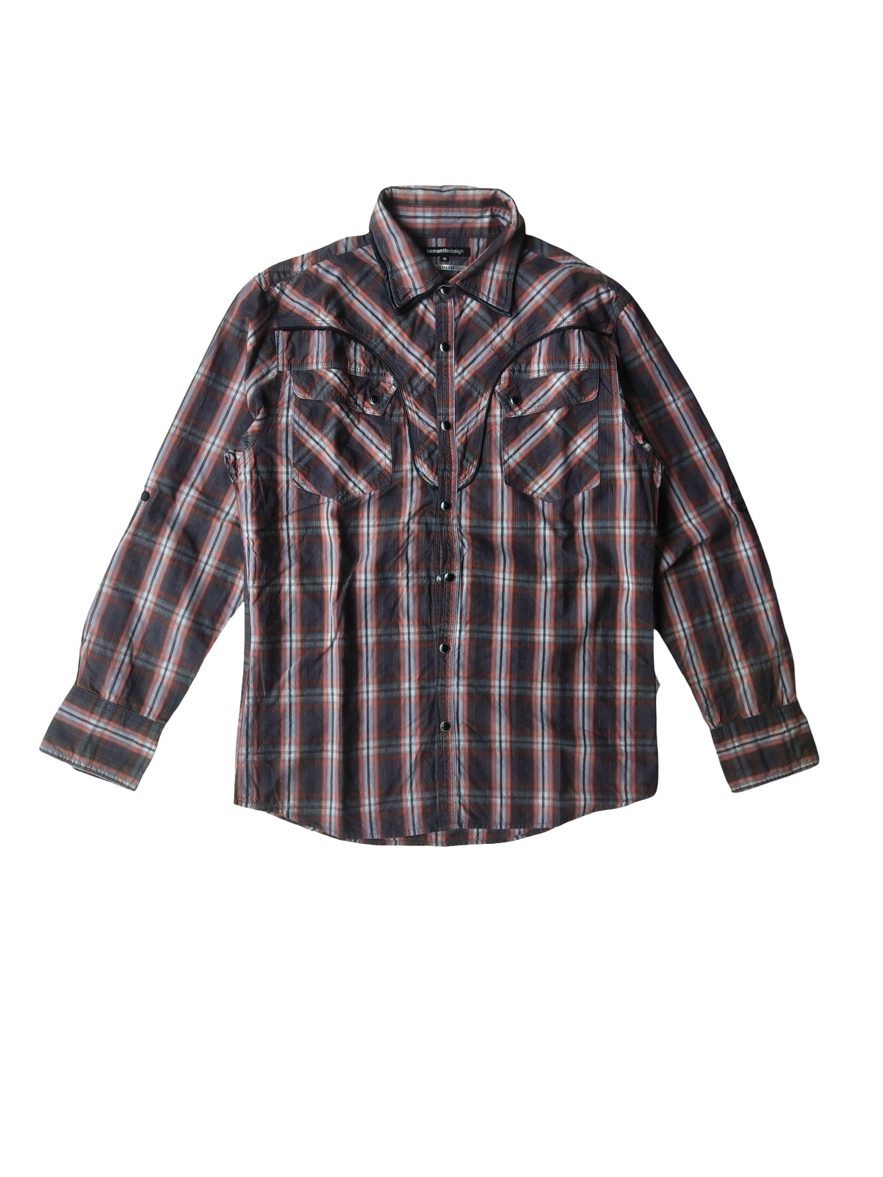 semanticdesign 2000s Semanticdesign Tribal Embroidery Western Plaid Shirt Size US M / EU 48-50 / 2 - 1 Thumbnail