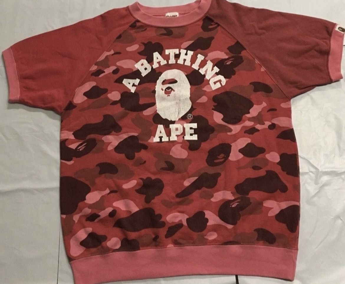 Bape Bape red camo crew neck sweatshirt Size US S / EU 44-46 / 1 - 1 Thumbnail