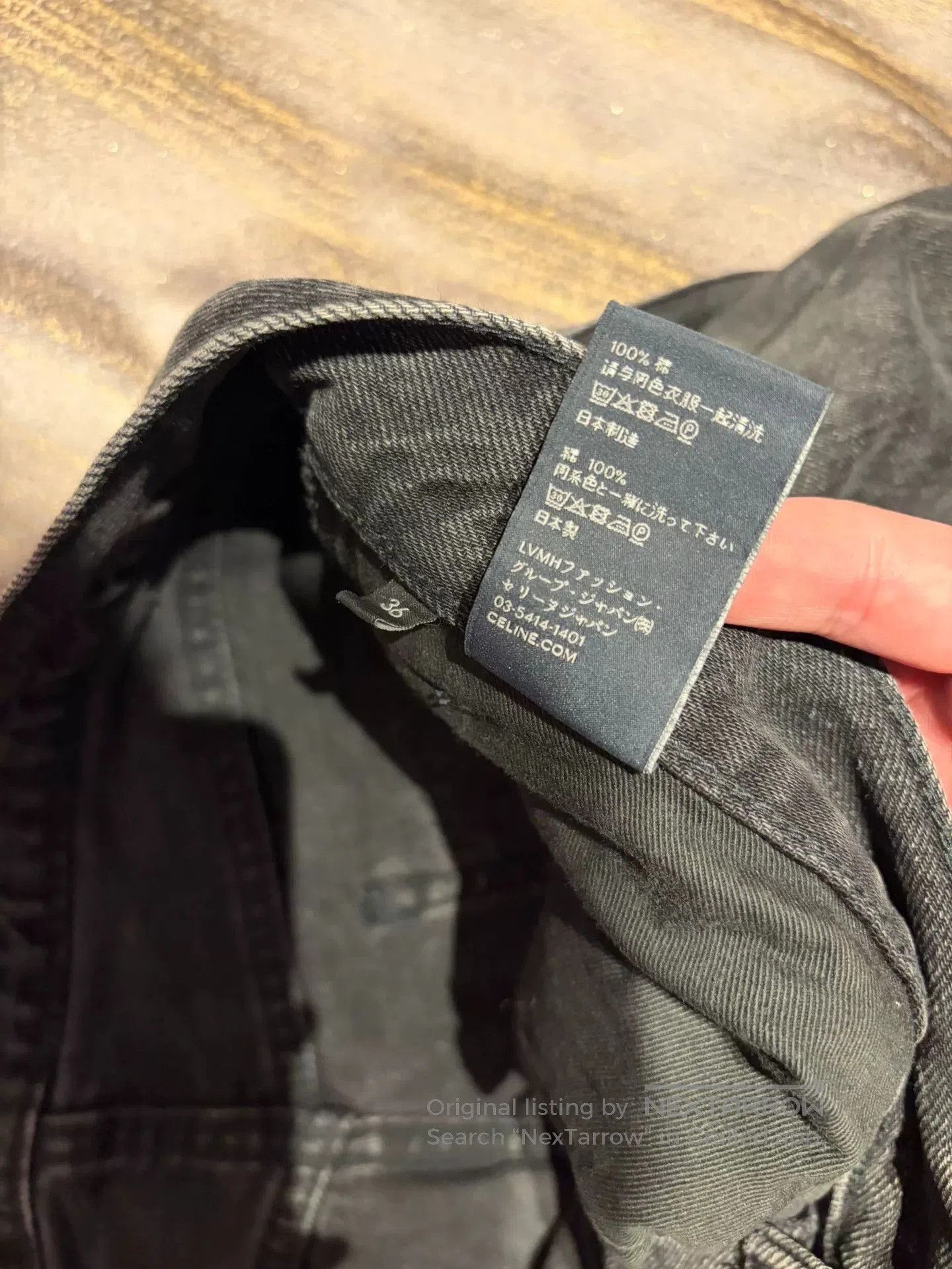 Celine Men's Gray-Black Denim Jeans Size 36.