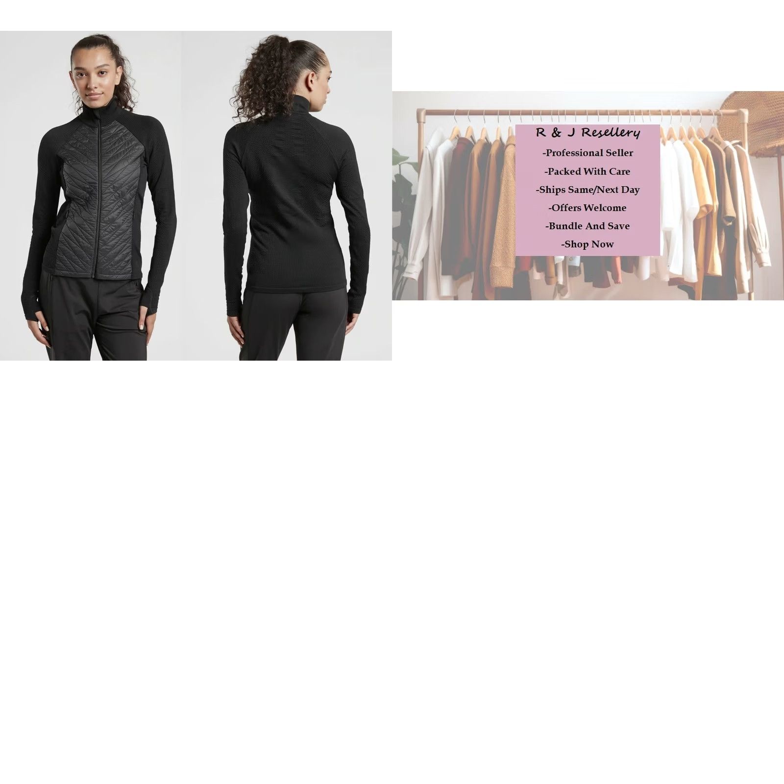 Athleta Athleta Jacket Women XS Black Insulated Primaloft Flurry Force II Full Zip Pockets New Size XS / US 0-2 / IT 36-38 - 8 Thumbnail