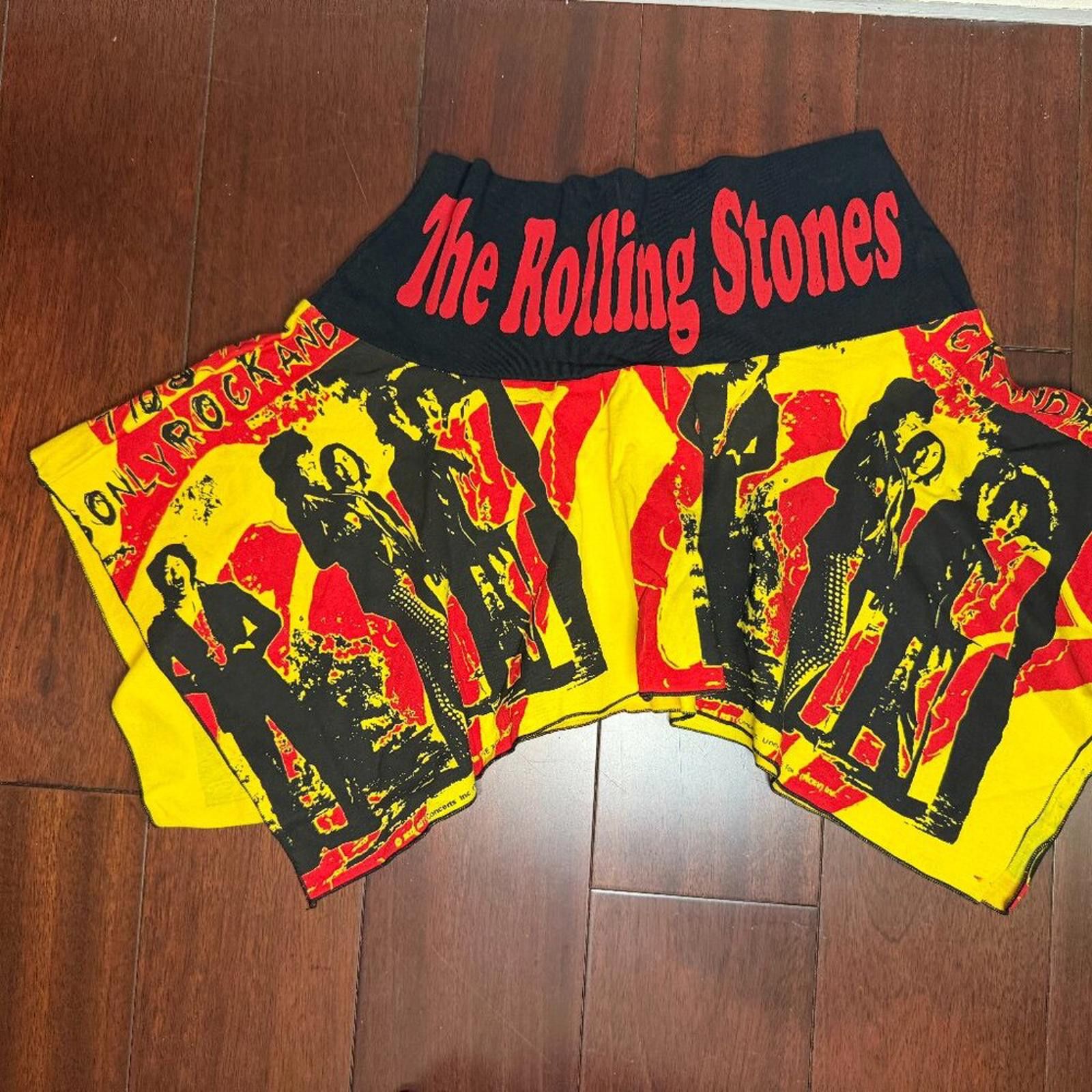 Other Vintage Glamhead Rolling Stones Mini Skirt Size Medium Rare Size 32" / US 10 / IT 46 - 7 Thumbnail