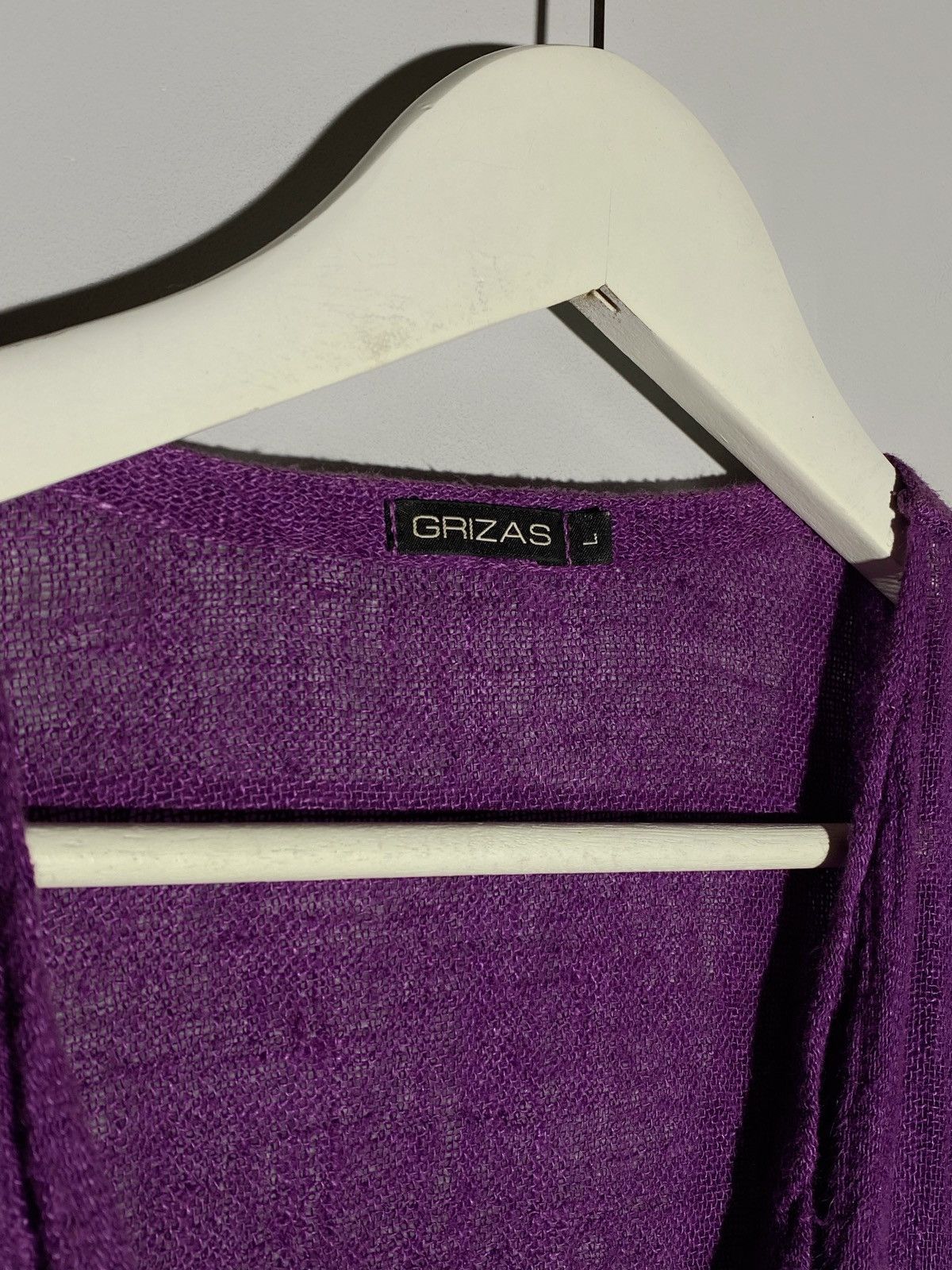 Other Grizas Lightweight Purple Linen Cardigan Size L / US 10 / IT 46 - 6 Thumbnail