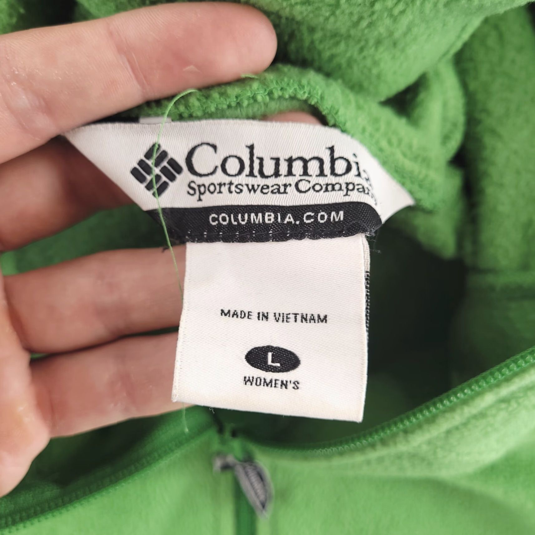 Vintage VINTAGE Columbia Hoodie Womens Large Green Zip Fleece Polyester Size L / US 10 / IT 46 - 4 Thumbnail