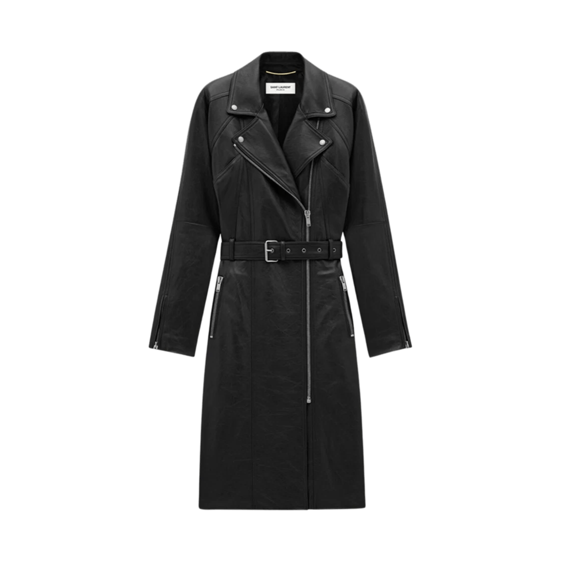 Saint Laurent Paris o1bcso1str1225 Biker Coat in Lambskin in Black Size XS / US 0-2 / IT 36-38 - 2 Thumbnail