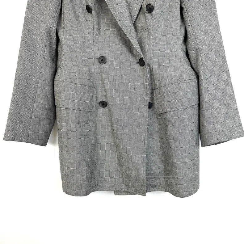 Balenciaga Balenciaga Gray Plaid Double-Breasted Suit Jacket Size M / US 6-8 / IT 42-44 - 5 Thumbnail