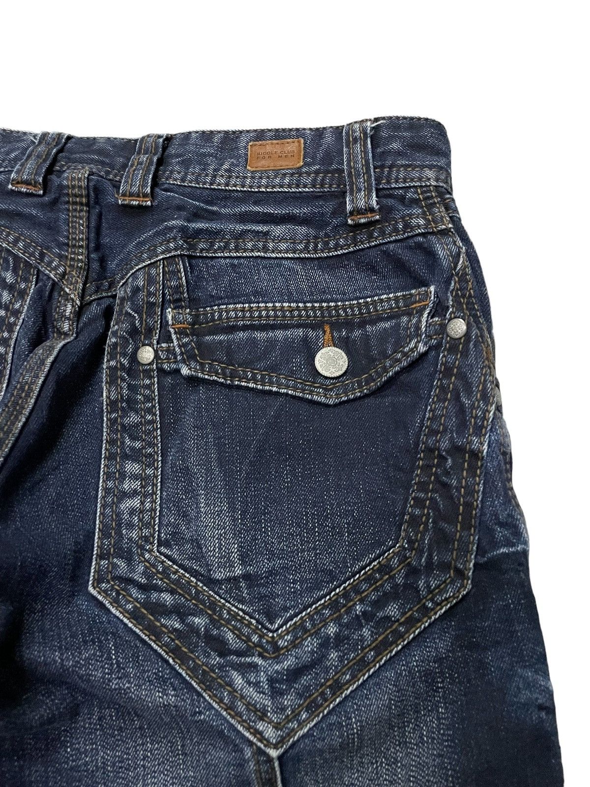 Hysteric Glamour × Nicole Club Nicole Club Ezyme Laser Wash Claw Mark Studded Jeans Size US 30 / EU 46 - 14 Thumbnail