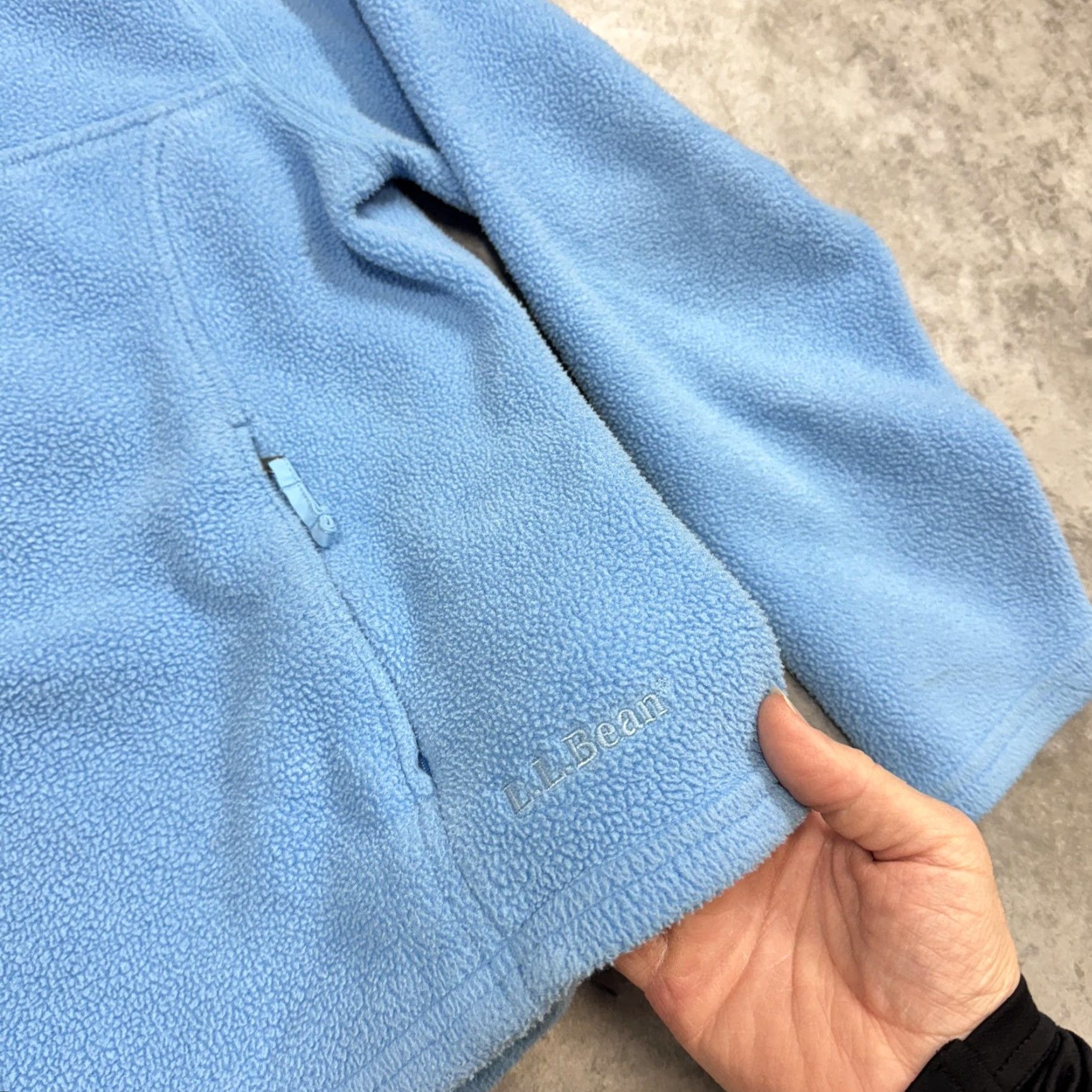 Vintage VINTAGE LL Bean Fleece Pullover Womens Medium Blue Snap Front Quarter Zip Jacket Warm Size M / US 6-8 / IT 42-44 - 3 Thumbnail