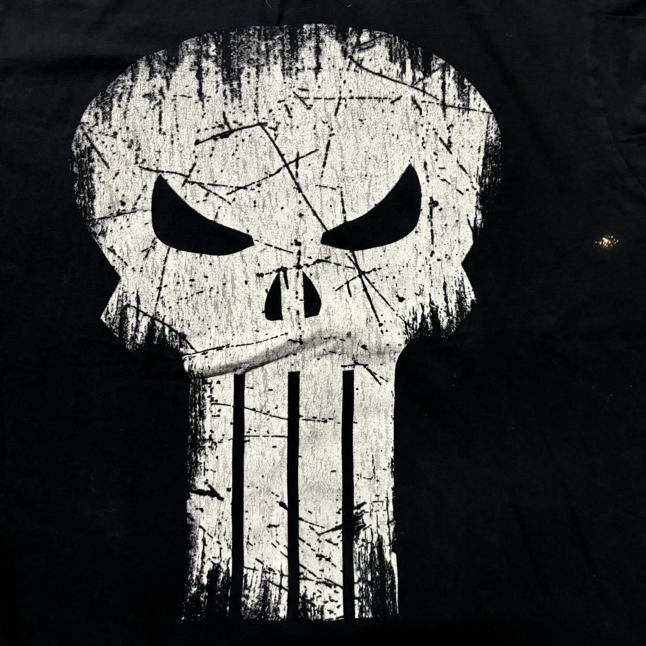 Marvel Comics × Vintage Crazy Vintage Y2K/2000s Grunge Cyber Goth Marvel The Punisher Skull Graphic Tee! Size US L / EU 52-54 / 3 - 3 Thumbnail