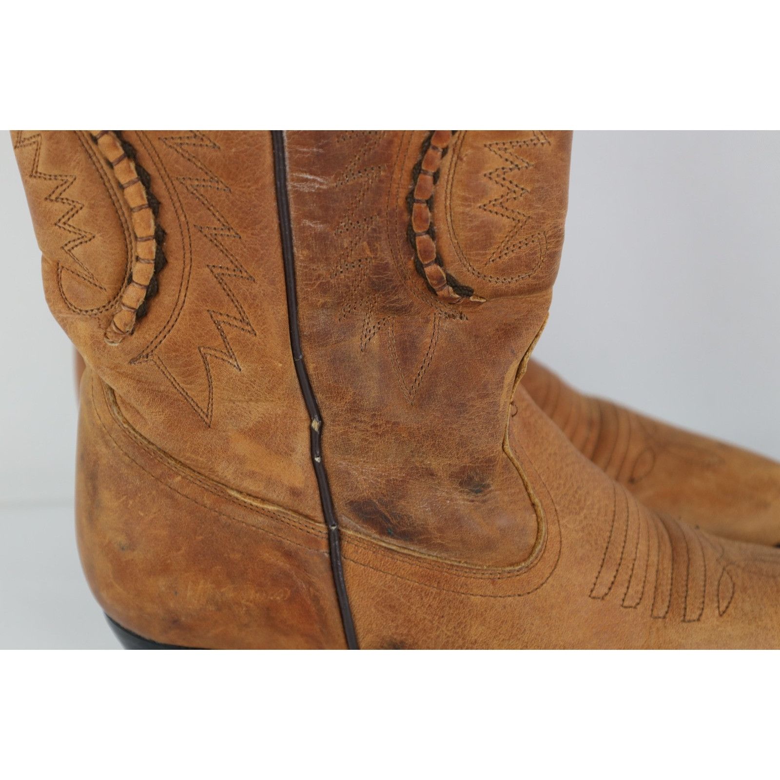 Vintage Vintage 70s 80s Streetwear Braided Leather Cowboy Boots Size US 6 / IT 36 - 6 Thumbnail