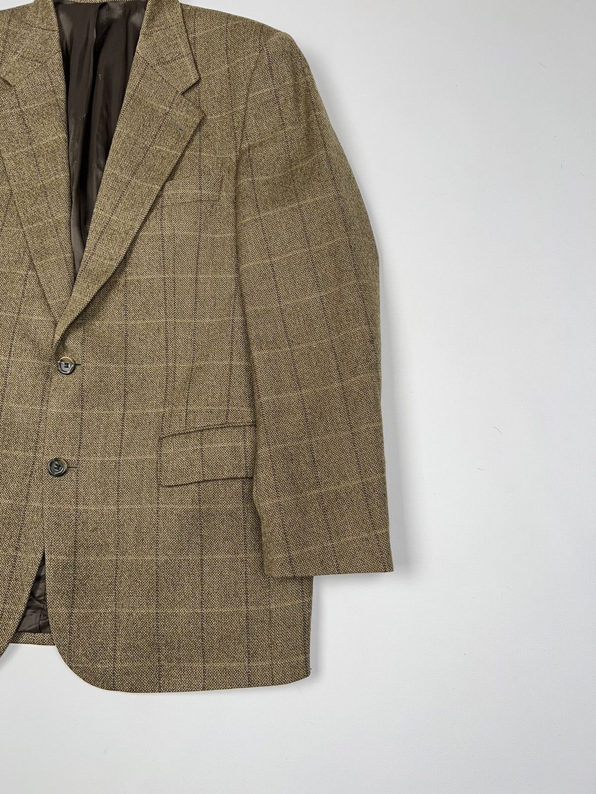 Vintage × Yves Saint Laurent Yves Saint Laurent Wool Blazer Brown Jacket Size 44R - 2 Thumbnail