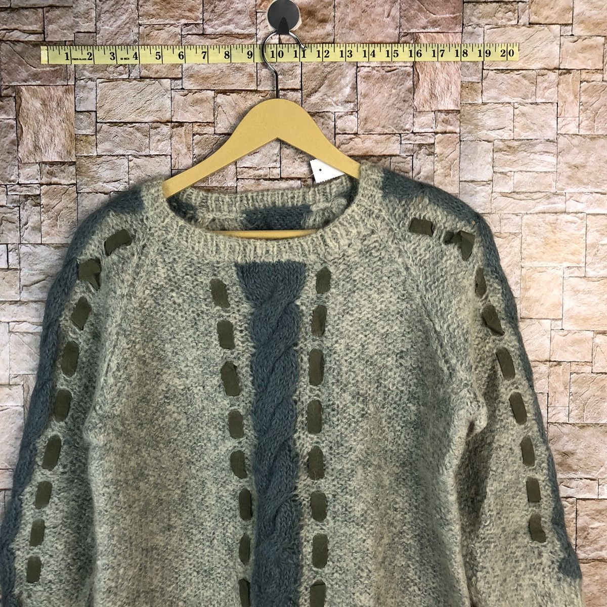Vintage Japan vintage Grey Mohair Knitwear #A509 Size XS / US 0-2 / IT 36-38 - 2 Thumbnail