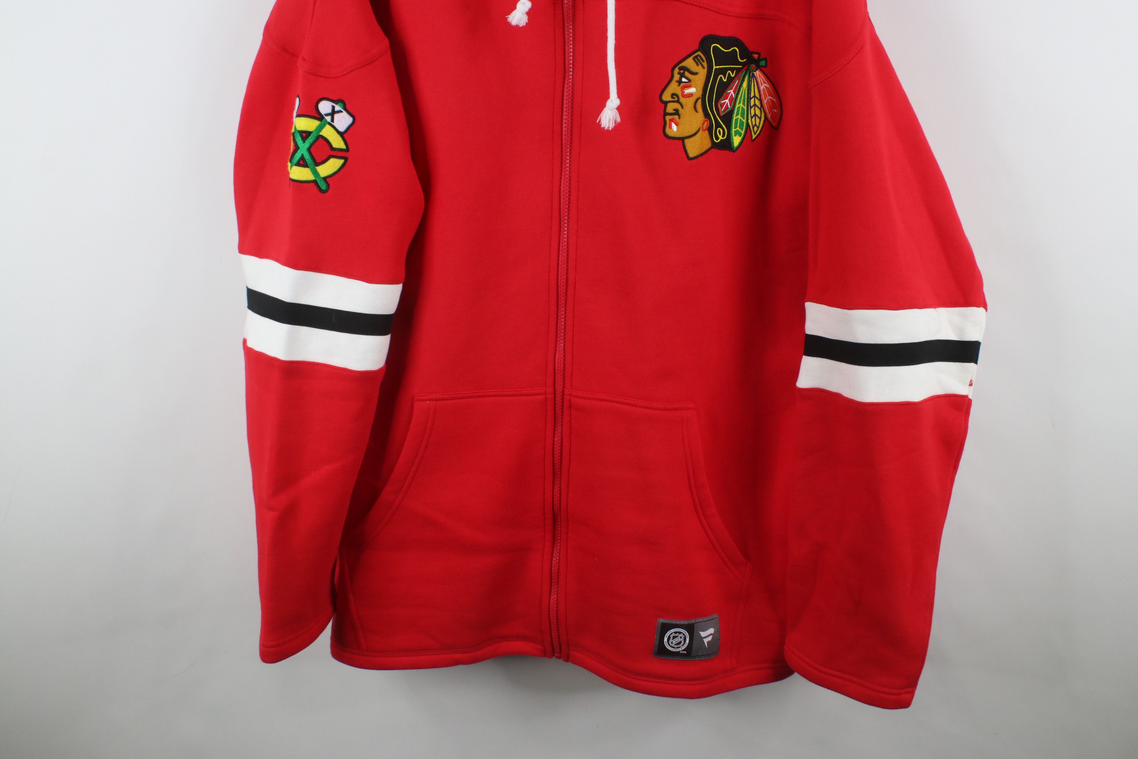 Vintage Fanatics Blackhawks Hockey Jersey Hoodie Sweatshirt Red Size US XXL / EU 58 / 5 - 3 Thumbnail