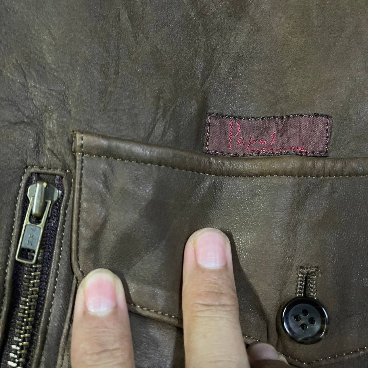Japanese Brand Vintage Papas Soft Leather Bomber Jacket Size US M / EU 48-50 / 2 - 5 Thumbnail