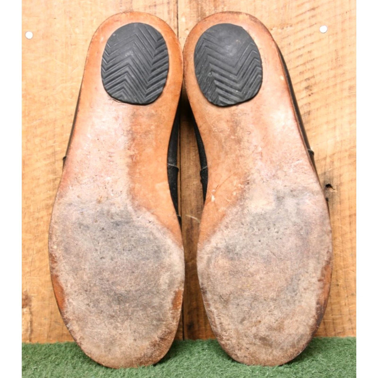 Vintage CYDWOQ Sabates W Black Leather Slip On Loafers Womens 10 EUR 40 Schuh Flats Union US 10 Platform Size US 10 / IT 40 - 5 Thumbnail