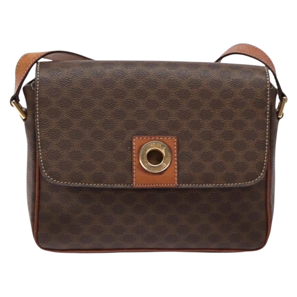 Celine CELINE Macadam Canvas Shoulder Bag Pvc Leather Brown Gold Size ONE SIZE - 2 Thumbnail