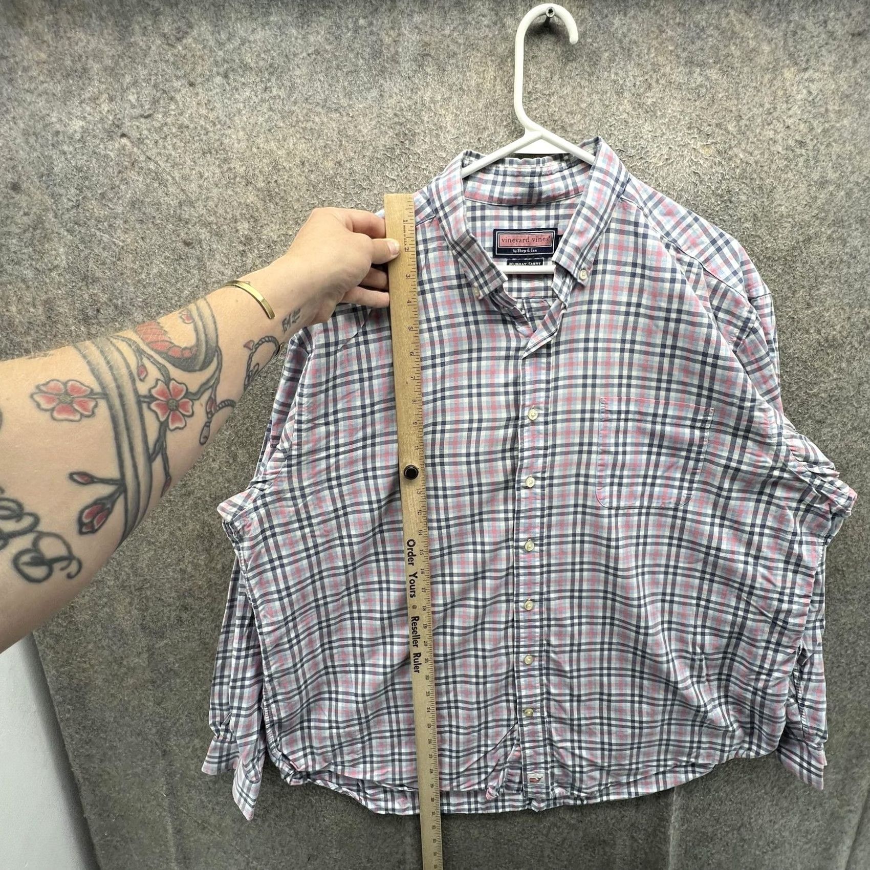 Vineyard Vines Vineyard Vines Shirt Mens XL Blue Plaid Murray Long Sleeve Button Front Size US XL / EU 56 / 4 - 5 Thumbnail