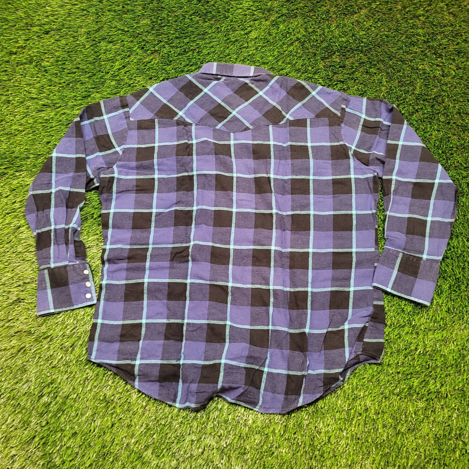 Other Ely Cattleman Plaid Flannel Shirt XL Oversized Pearl Snap Size US XL / EU 56 / 4 - 3 Thumbnail