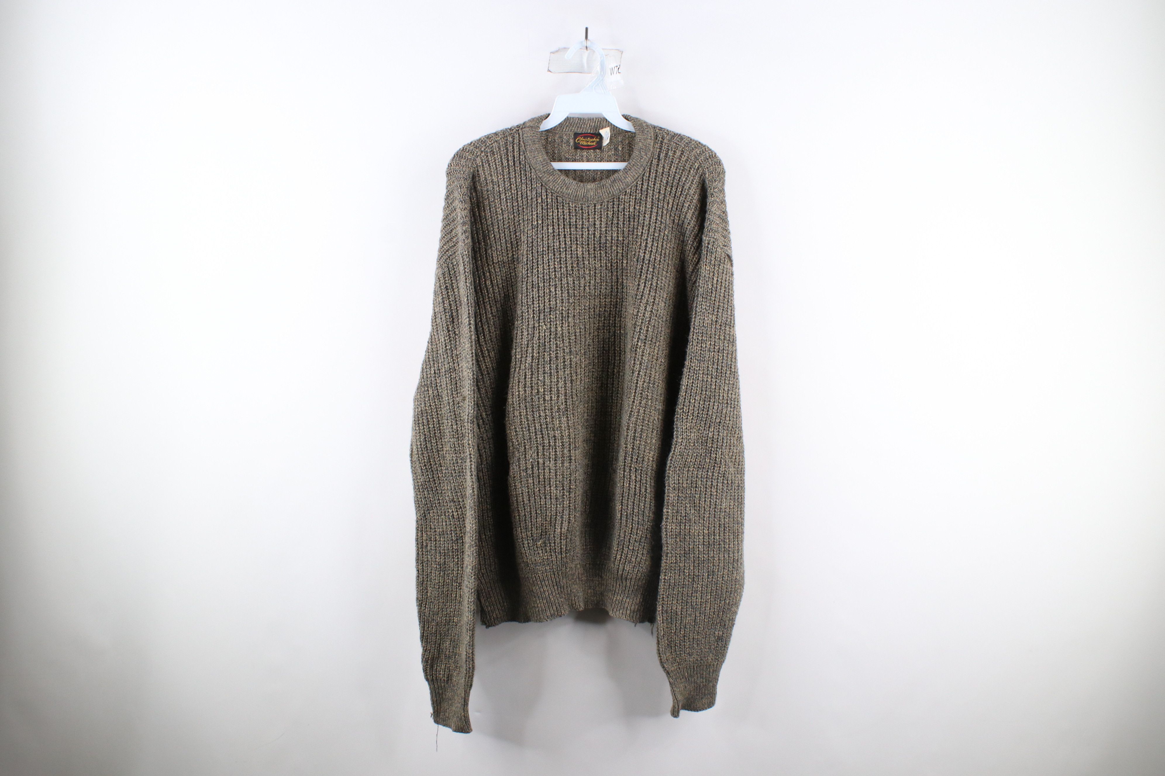 Vintage Vintage 90s Streetwear Blank Chunky Ribbed Knit Sweater USA Size US M / EU 48-50 / 2 - 1 Thumbnail