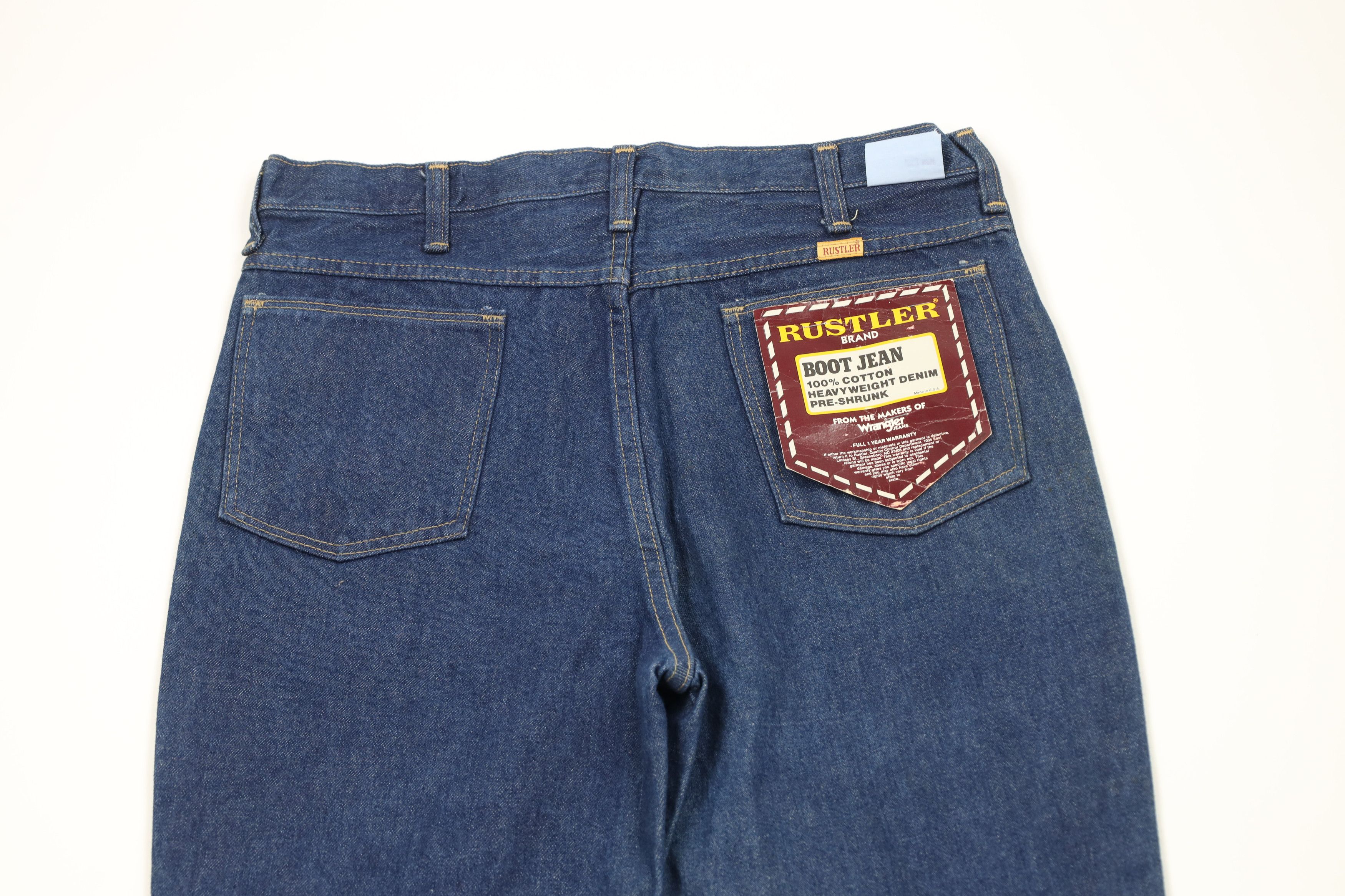 Wrangler Deadstock Vintage 70s 80s Wrangler Rustler Boot Jeans USA Size US 34 / EU 50 - 11 Thumbnail