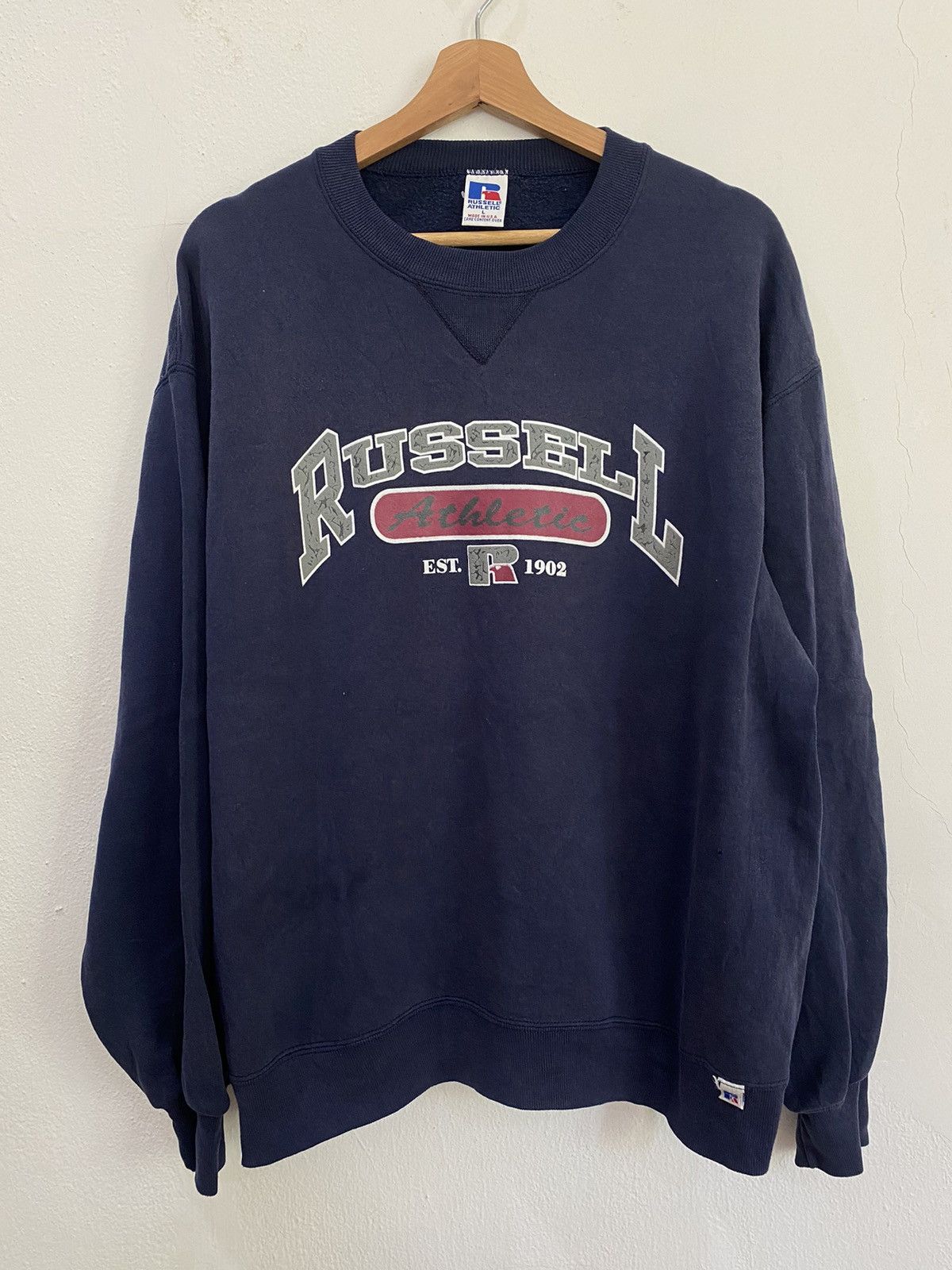 Russell Athletic × Vintage Russell Athletic Vintage Spellout Sweatshirt Made in USA Size US L / EU 52-54 / 3 - 1 Thumbnail