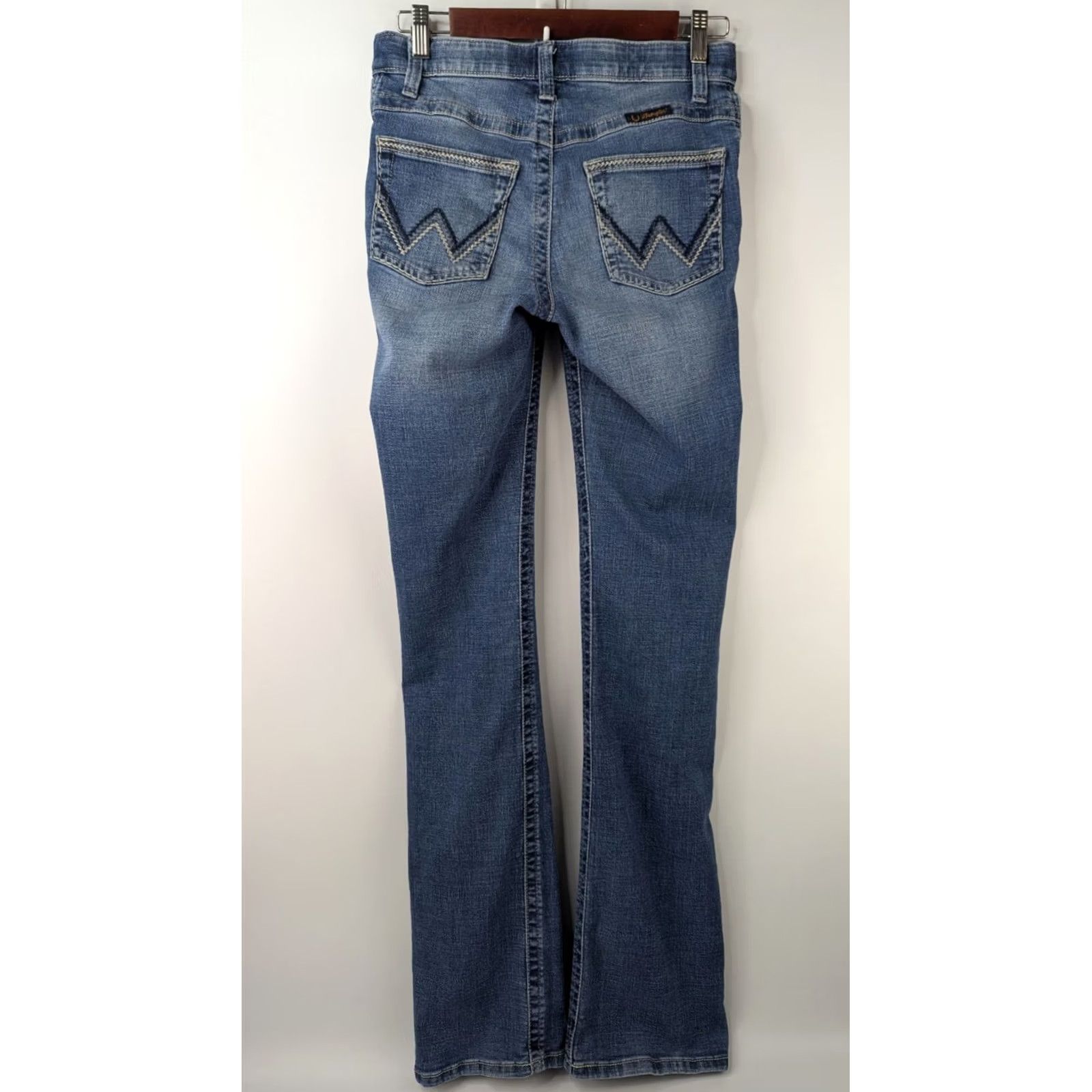 Wrangler Wrangler Willow Jeans Boots Cut Denim Stretch Ultimate Riding Jean Women Size 5 Blue 5-Pocket Design Size 27" / US 4 / IT 40 - 3 Thumbnail