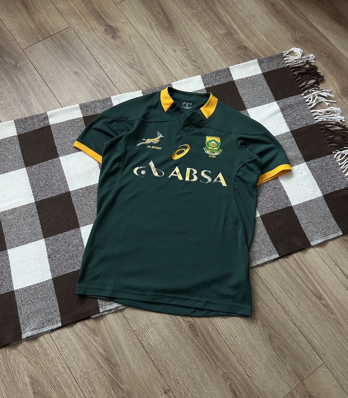 Asics × Vintage Asics SA rugby absa rugby jersey mens big logo y2k Size US M / EU 48-50 / 2 - 1 Thumbnail