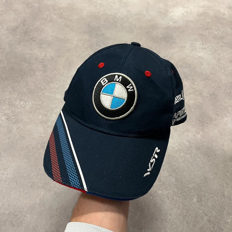 BMW Vintage BMW M Racing Hat Cap Drift Retro Y2K Trendy Big Logo Size ONE SIZE - 2 Thumbnail
