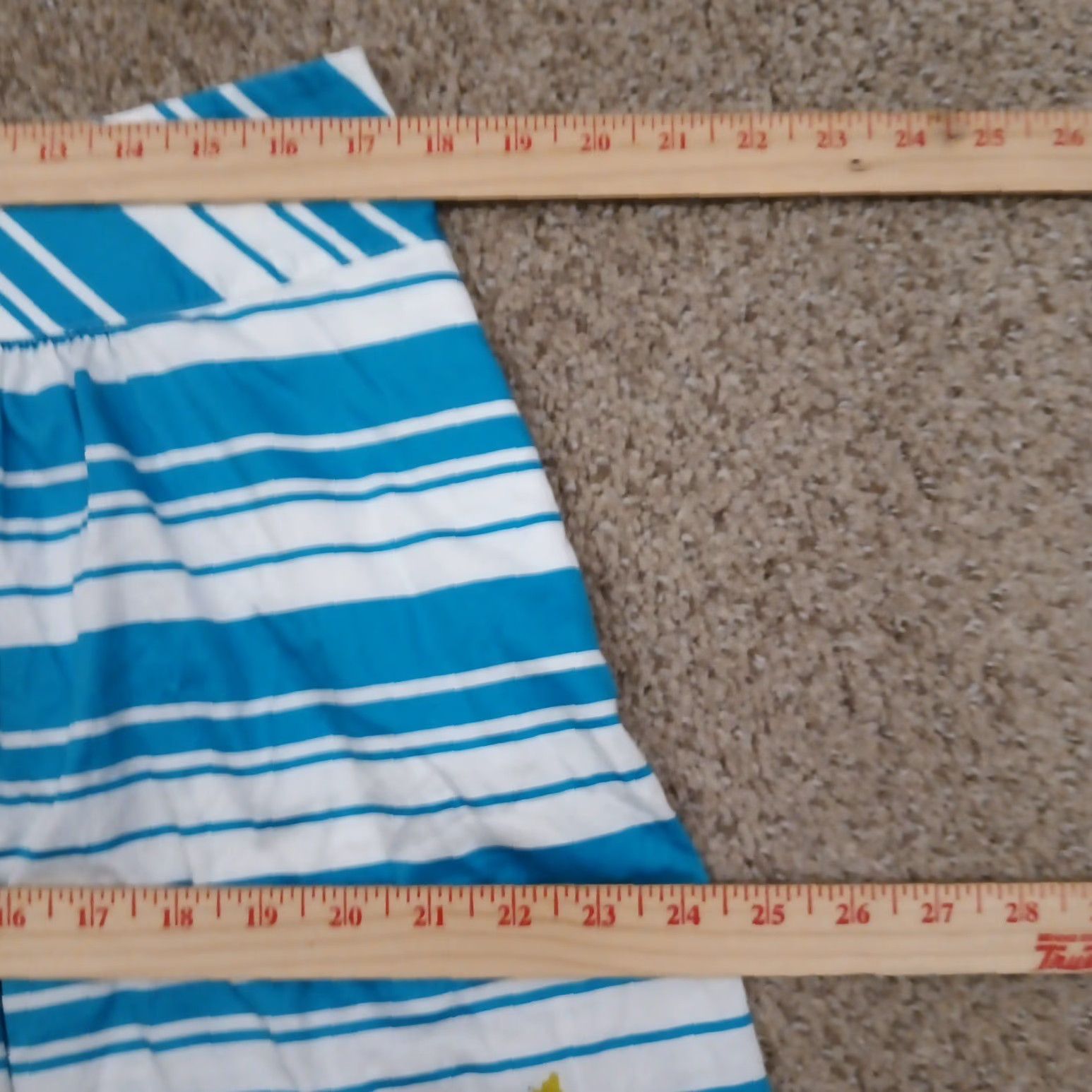 Talbots Talbots Skirt A-Line Women Knee Length Cotton Blue Floral 12 Zip Lined Size 34" / US 12 / IT 48 - 3 Thumbnail