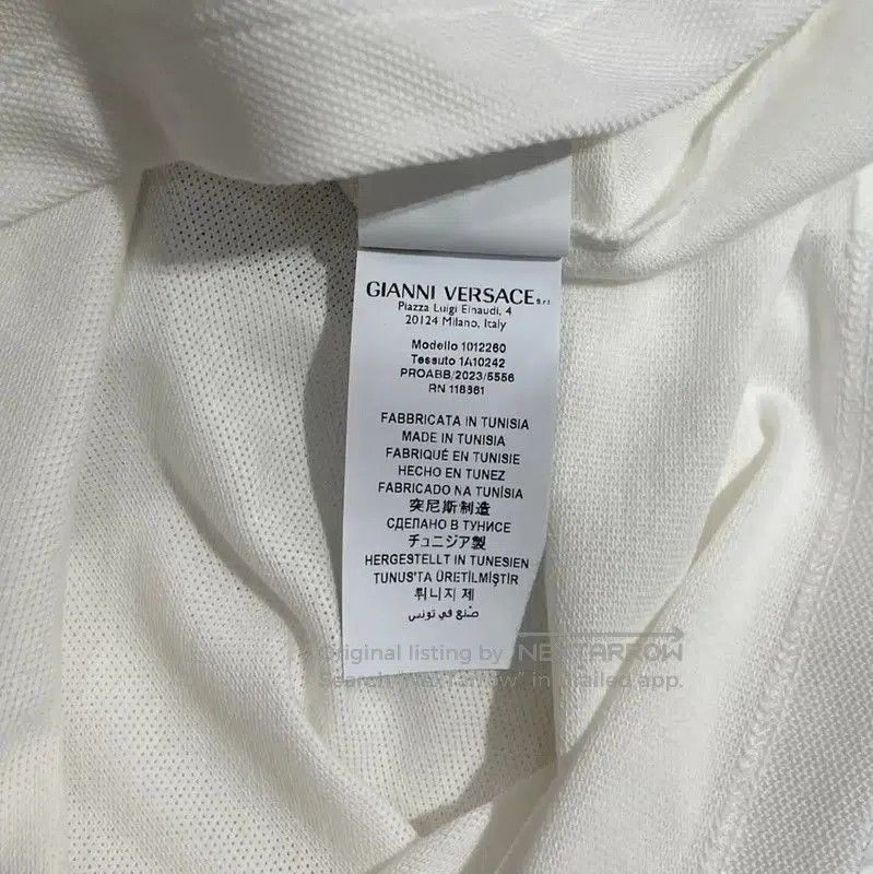 Versace Versace Men's Summer White Logo Polo Shirt . Size US M / EU 48-50 / 2 - 7 Thumbnail