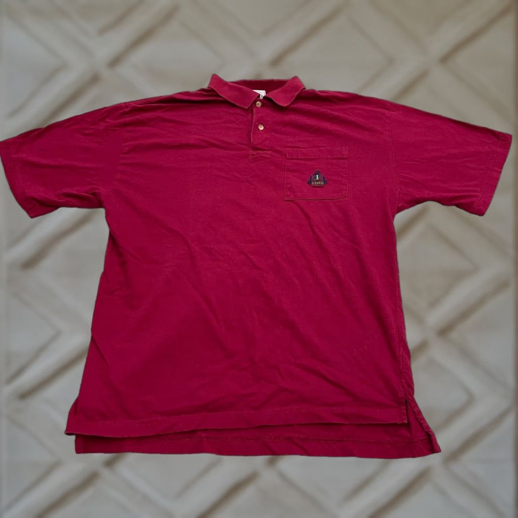 Izod VINTAGE IZOD Polo Shirt Mens L Red Cotton Short Sleeve Collared Pocket Golf Adult Large Red Smooth Logo 90s Mens Size US L / EU 52-54 / 3 - 1 Thumbnail