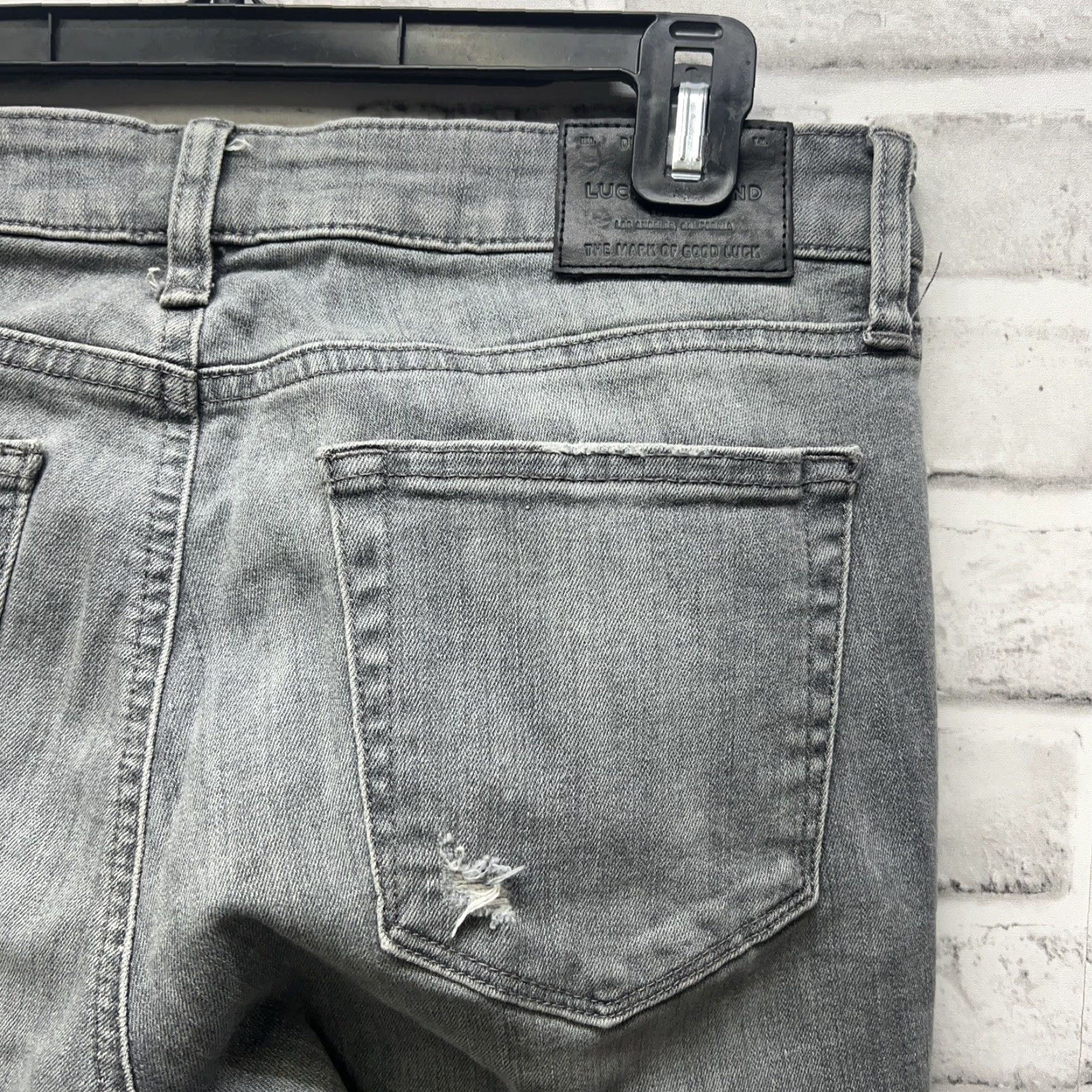 Lucky Brand Lucky Brand Gray Distressed Bootcut Jeans Womens Size 6/28 Size 28" / US 6 / IT 42 - 3 Thumbnail