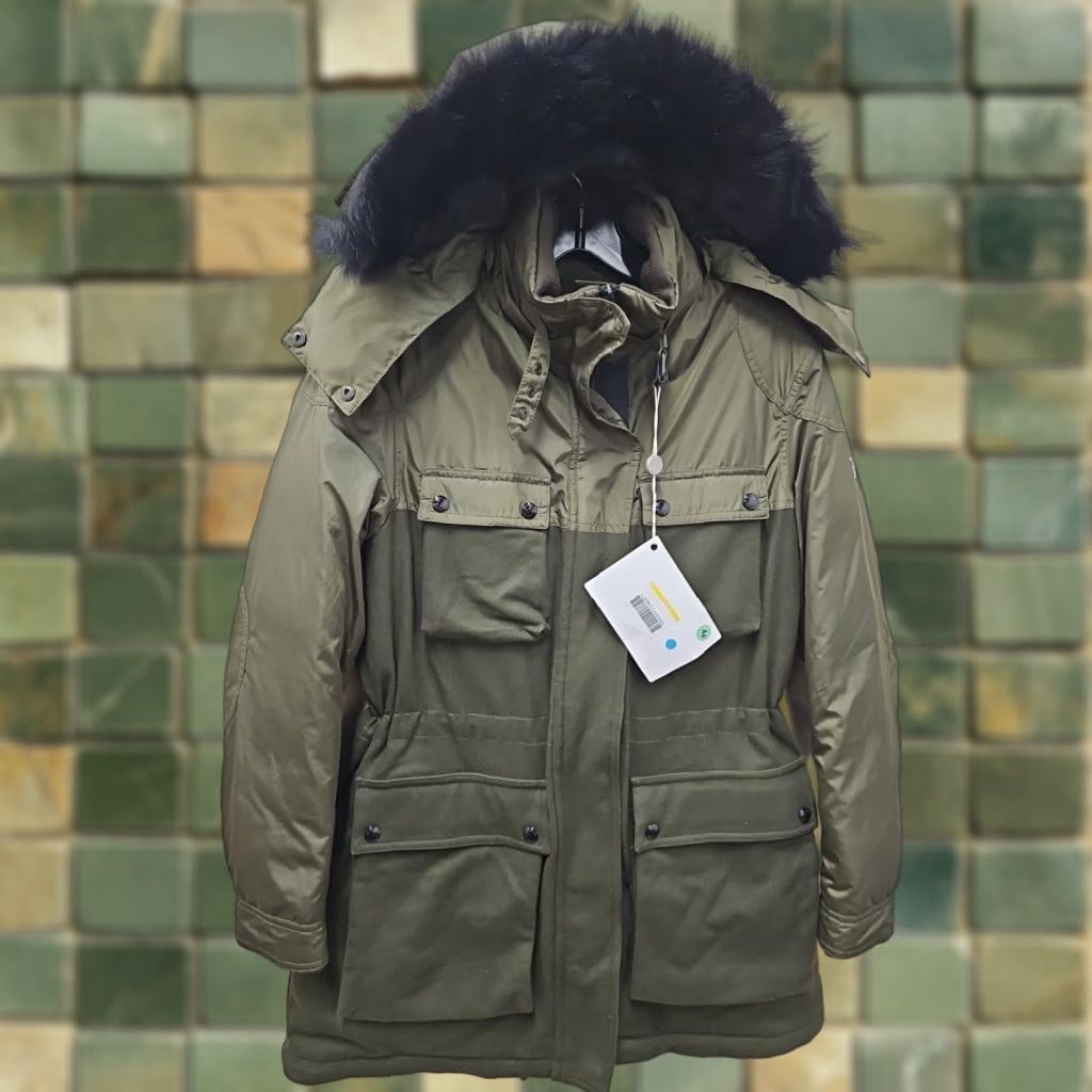 Belstaff Belstaff Jacket Parka Women's Down Filled MAUSON DARK PINE Wool Chest 20.5 Length 33 Size 6 Green New Size M / US 6-8 / IT 42-44 - 1 Thumbnail