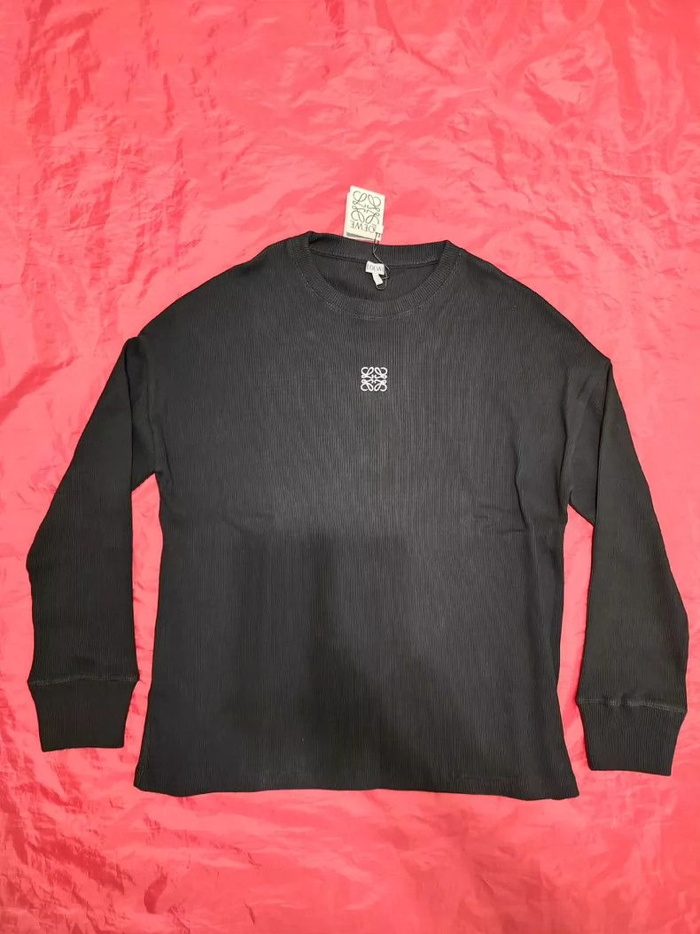 Loewe LOEWE Pure color loose round neck long sleeve T-shirt Size US M / EU 48-50 / 2 - 1 Thumbnail