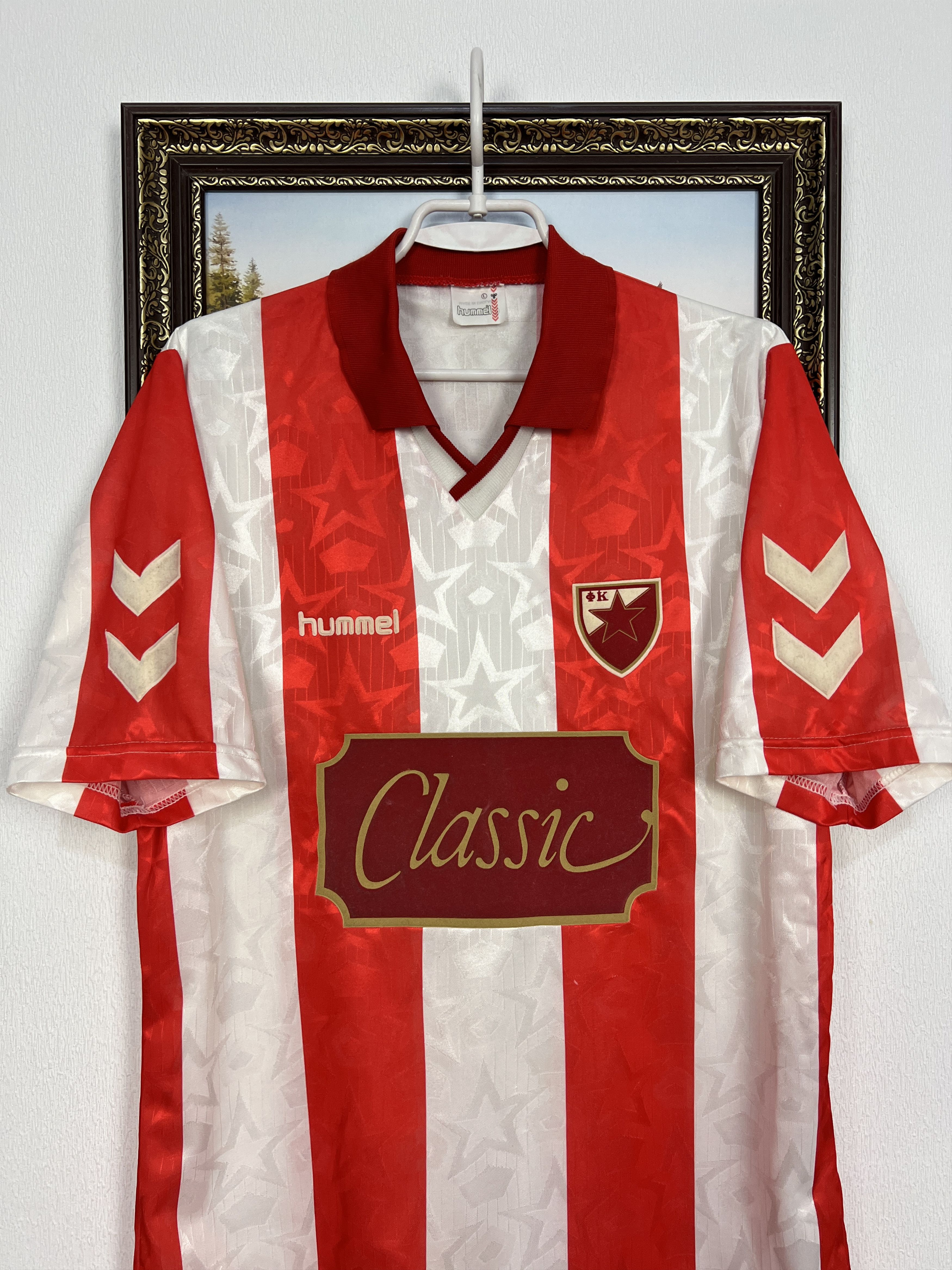 Hummel Red Star Belgrade 1992 Home Football Shirt Crvena Zvezda Size US L / EU 52-54 / 3 - 2 Thumbnail